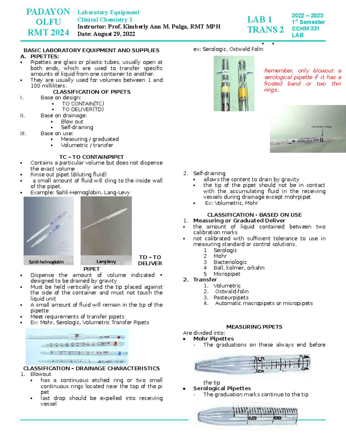 Basic Laboratory Equipment AND Supplies - BASIC LABORATORY EQUIPMENT ...