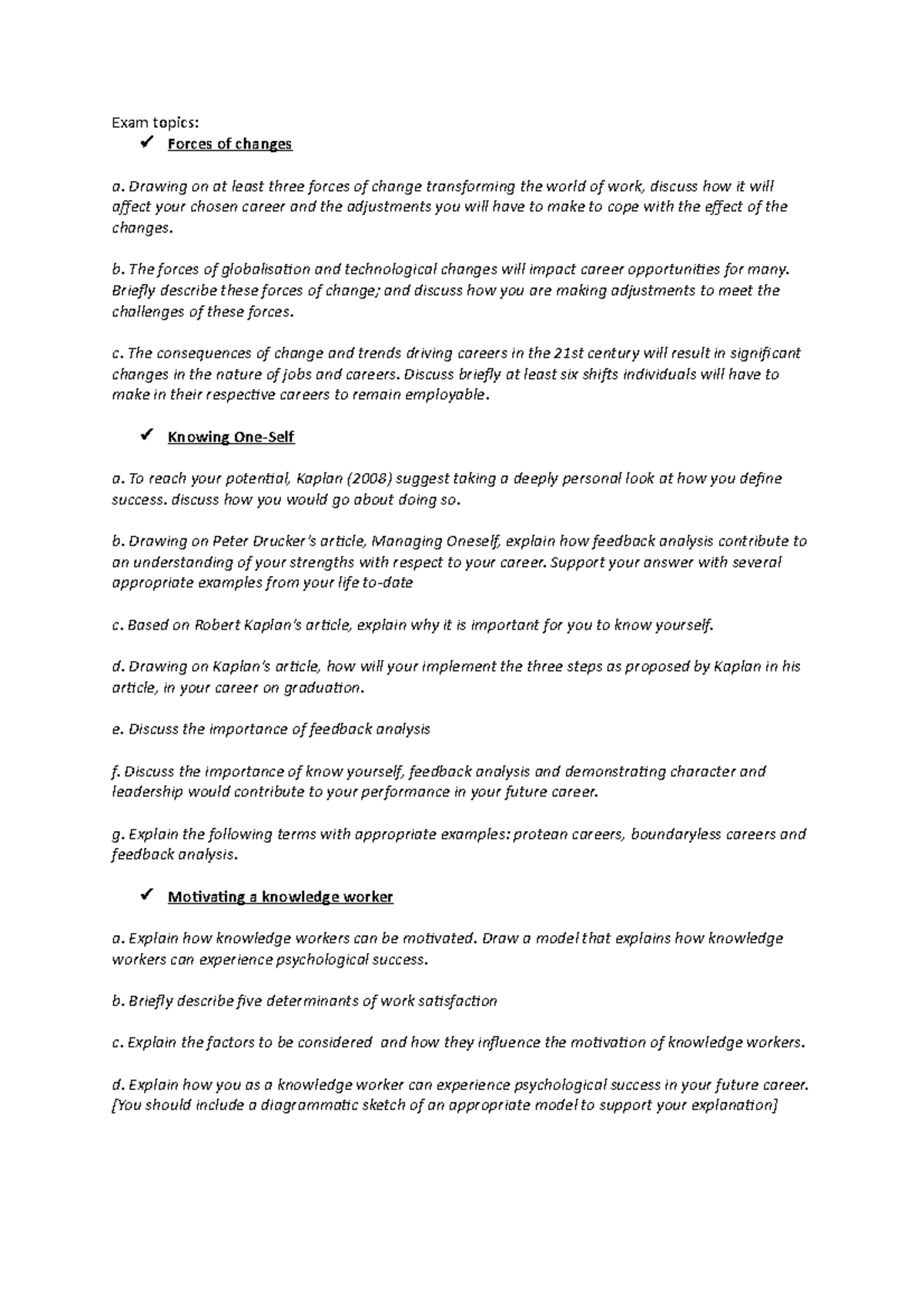 Exam spotting - Repeated questions over the years - Exam topics: Forces ...