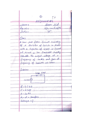Ecd lab 2 - experiment - Lab report : 2 Electronic circuit design lab ...