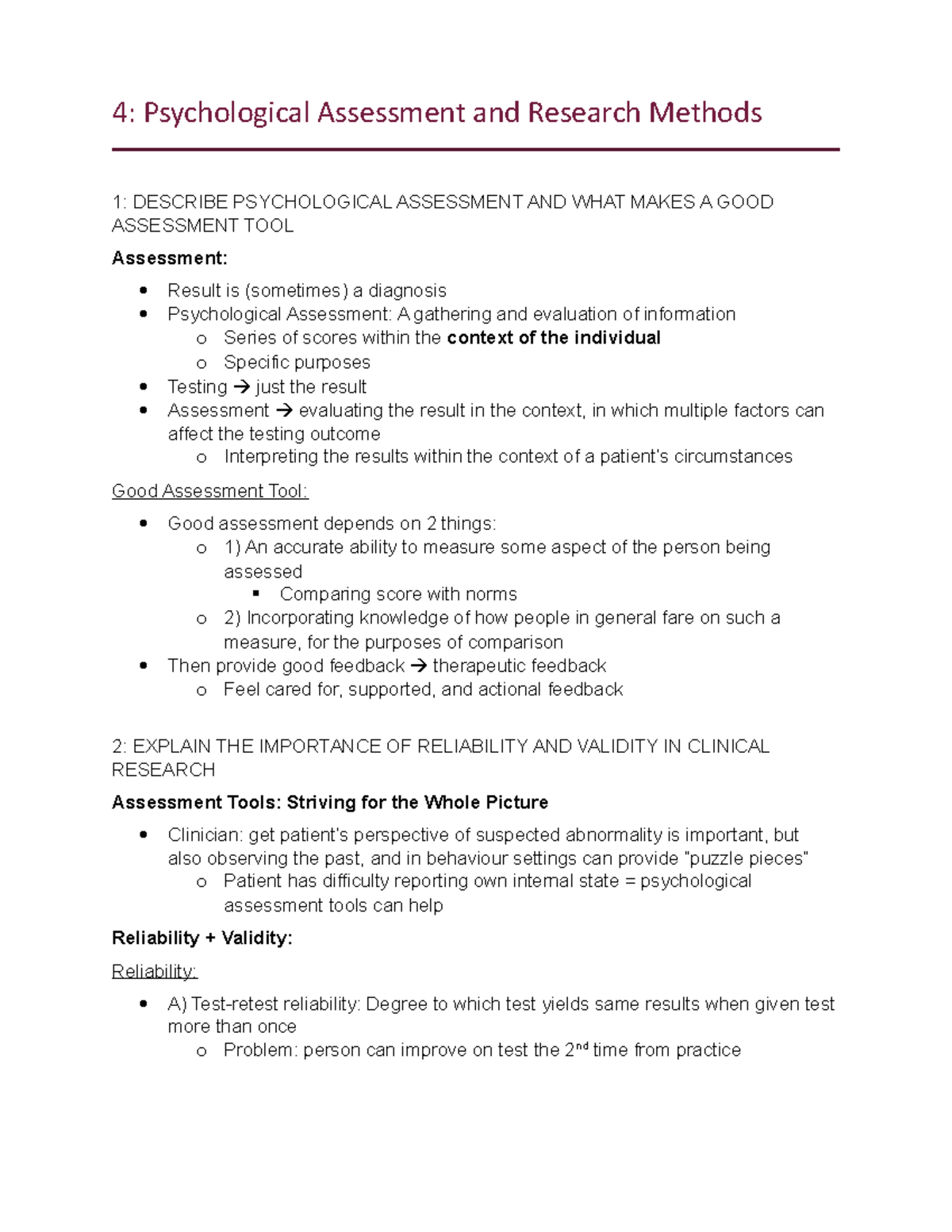 Chapter 4 Psychological Assessment And Research Methods - 4 ...