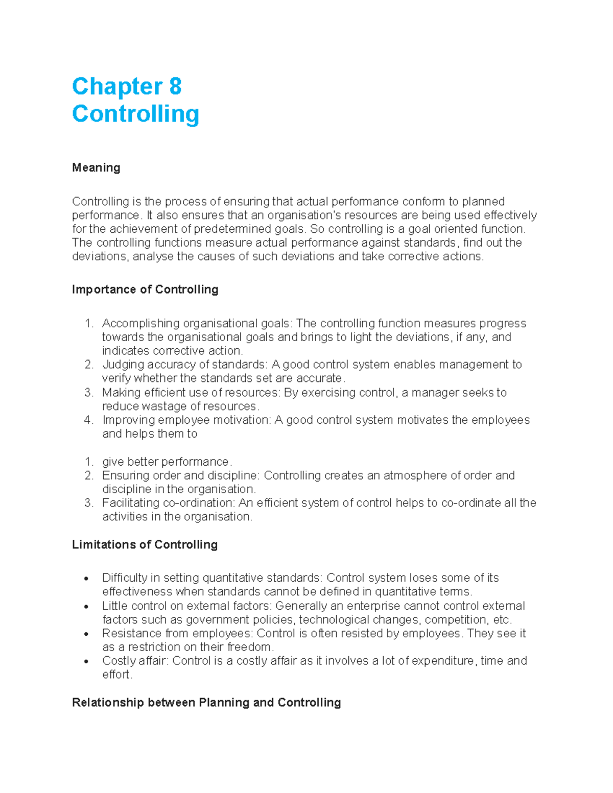 Chapter 8 - It's lecture notes - Chapter 8 Controlling Meaning ...