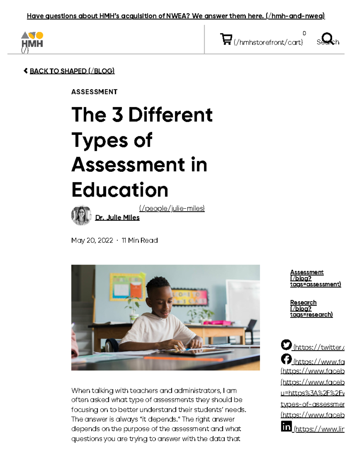 3 Different Types of Assessment in Education Houghton Mifflin Harcourt