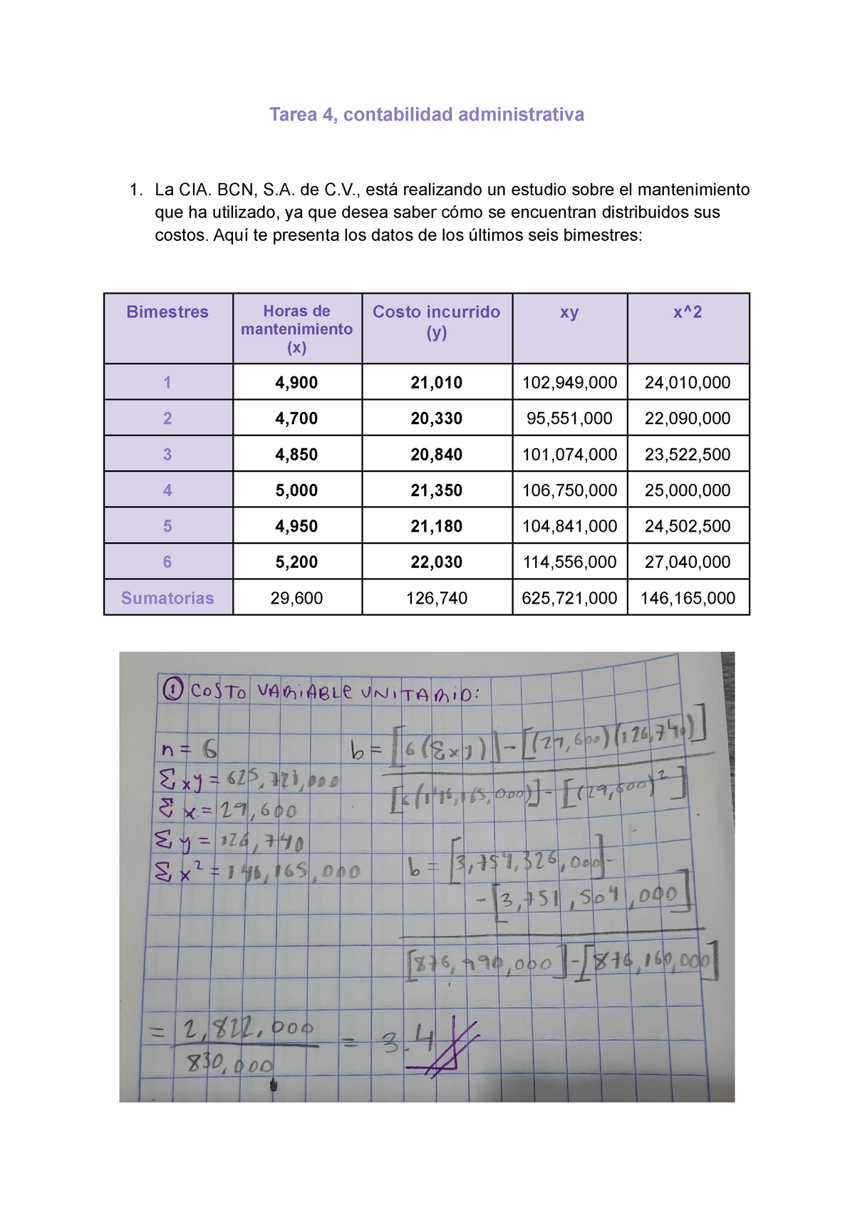 Tarea 4, Contabilidad - Tarea 4, Contabilidad Administrativa La CIA ...