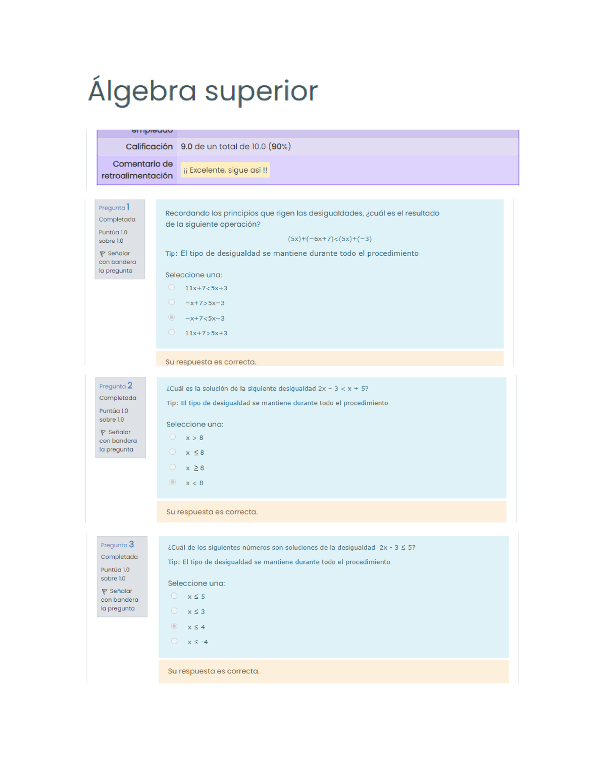 Algebra Superior Examen Semana 6 - Studocu