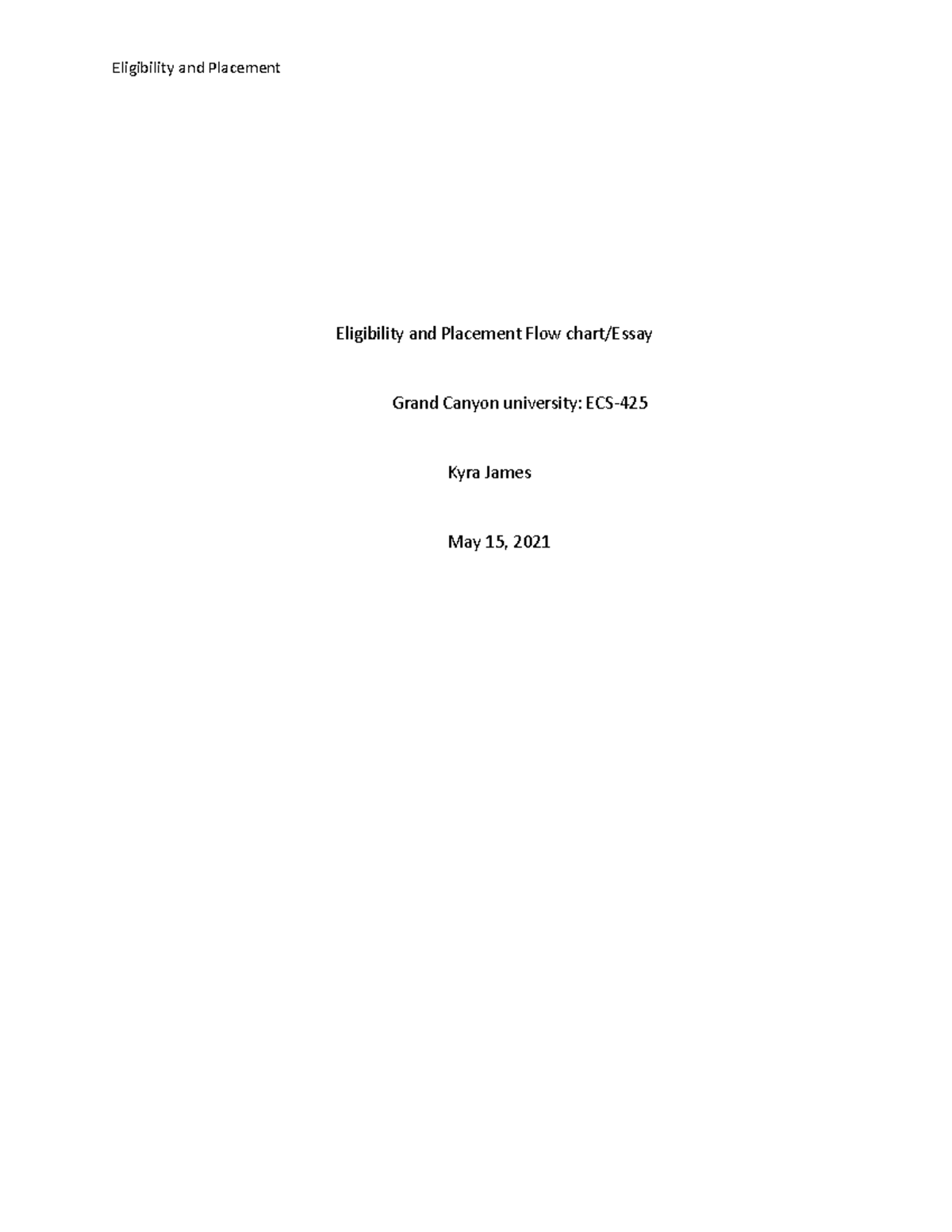 Elibility and Placement Flow chart - Eligibility and Placement Flow ...