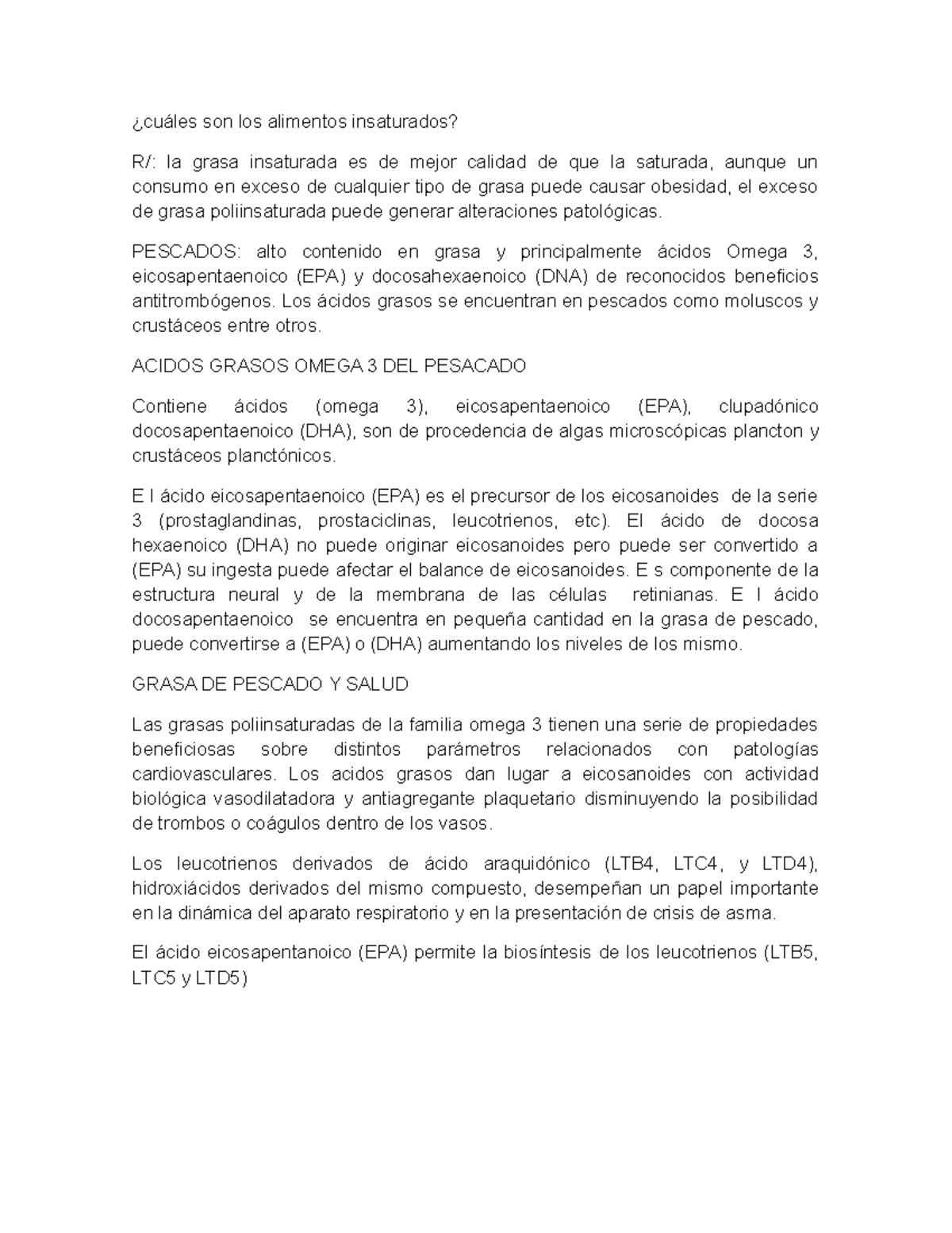alimentos con dha y epa