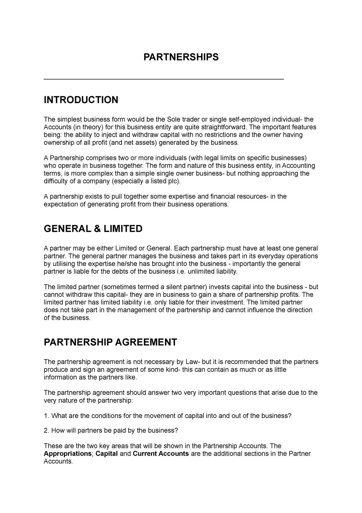 Partnerships Financial Accounting 1 Acct Uws Studocu