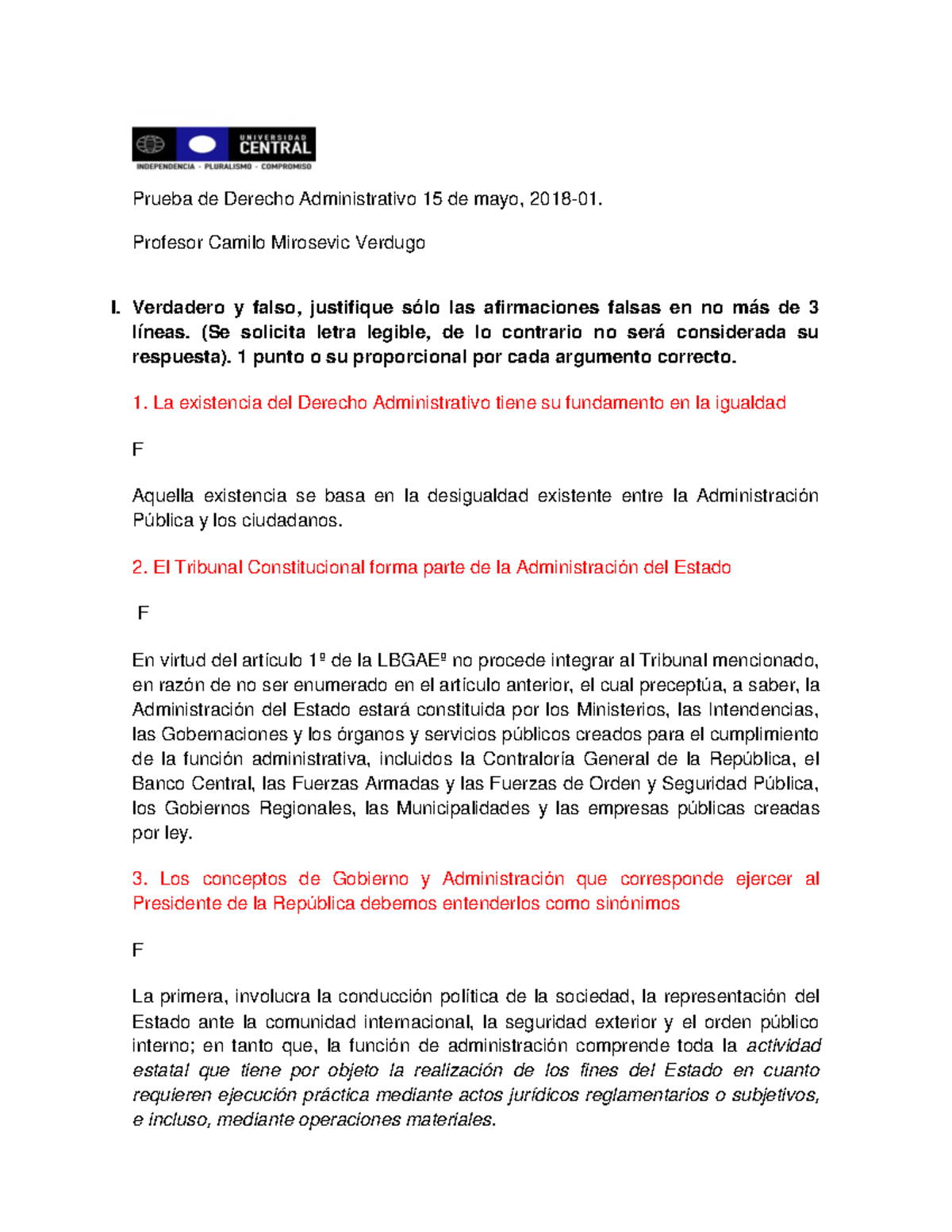 Examen 5 Junio 2019, Preguntas Y Respuestas - Prueba De Derecho ...