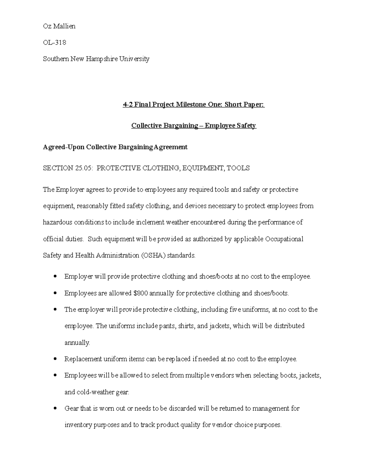 4-2 Final Project Milestone One Oz Mallien - Copy - OL- Southern New ...