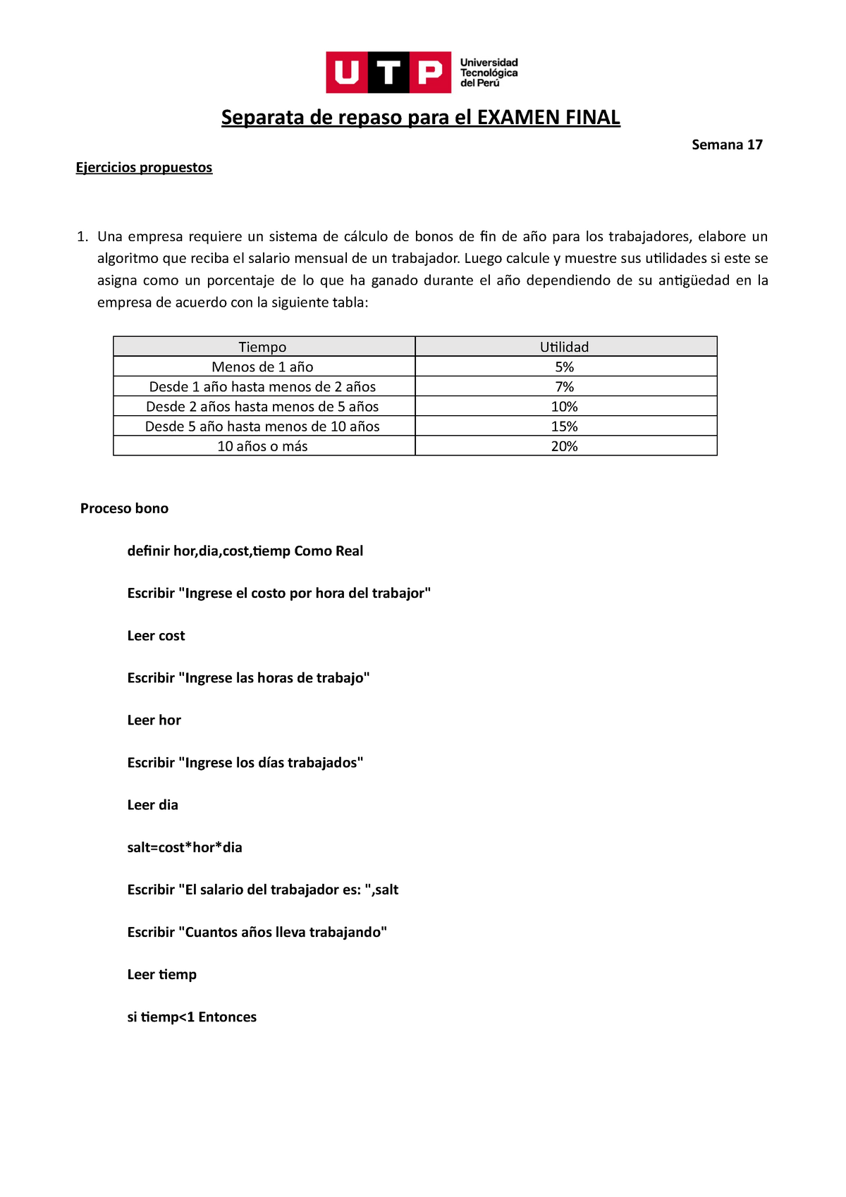 Matematica Es Importante Bla Bla Bla Separata De Repaso Para El Examen Final Semana 17 3466