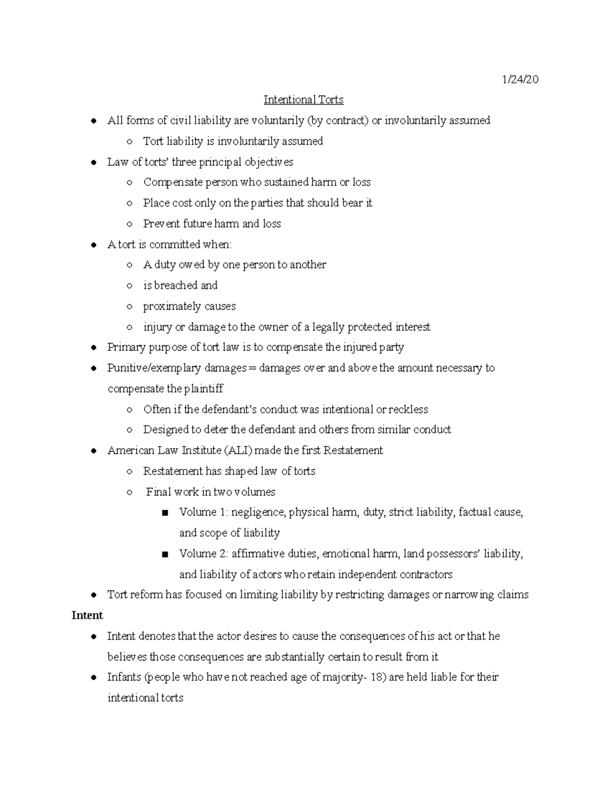 Legal Framework Of Business Chapter 7 Intentional Torts 1 24 Intentional Torts All Forms Of Legal Framework Of Business Chapter 7 Intentional Torts 1 24 Intentional Torts All Forms Of