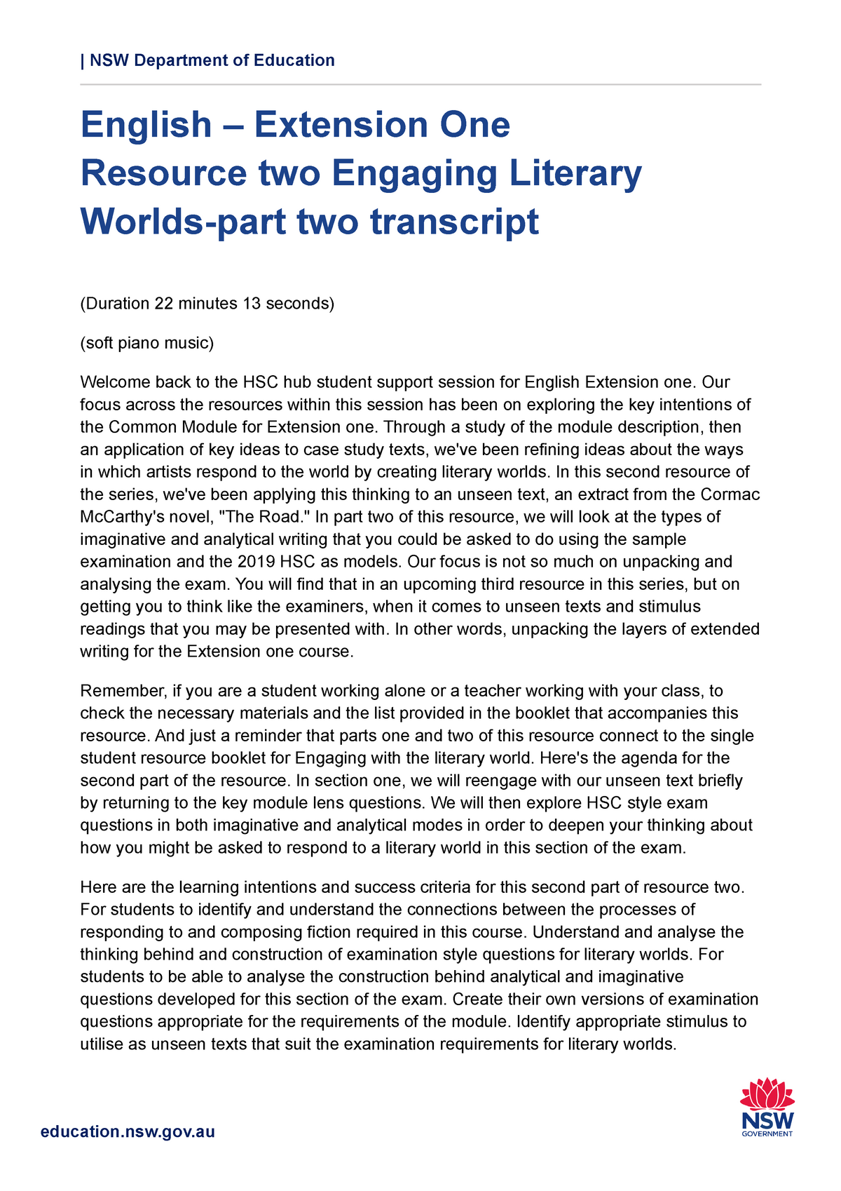 literary worlds essay