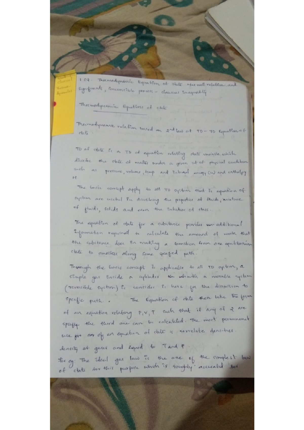 Thermodynamics Msc Chemistry Studocu