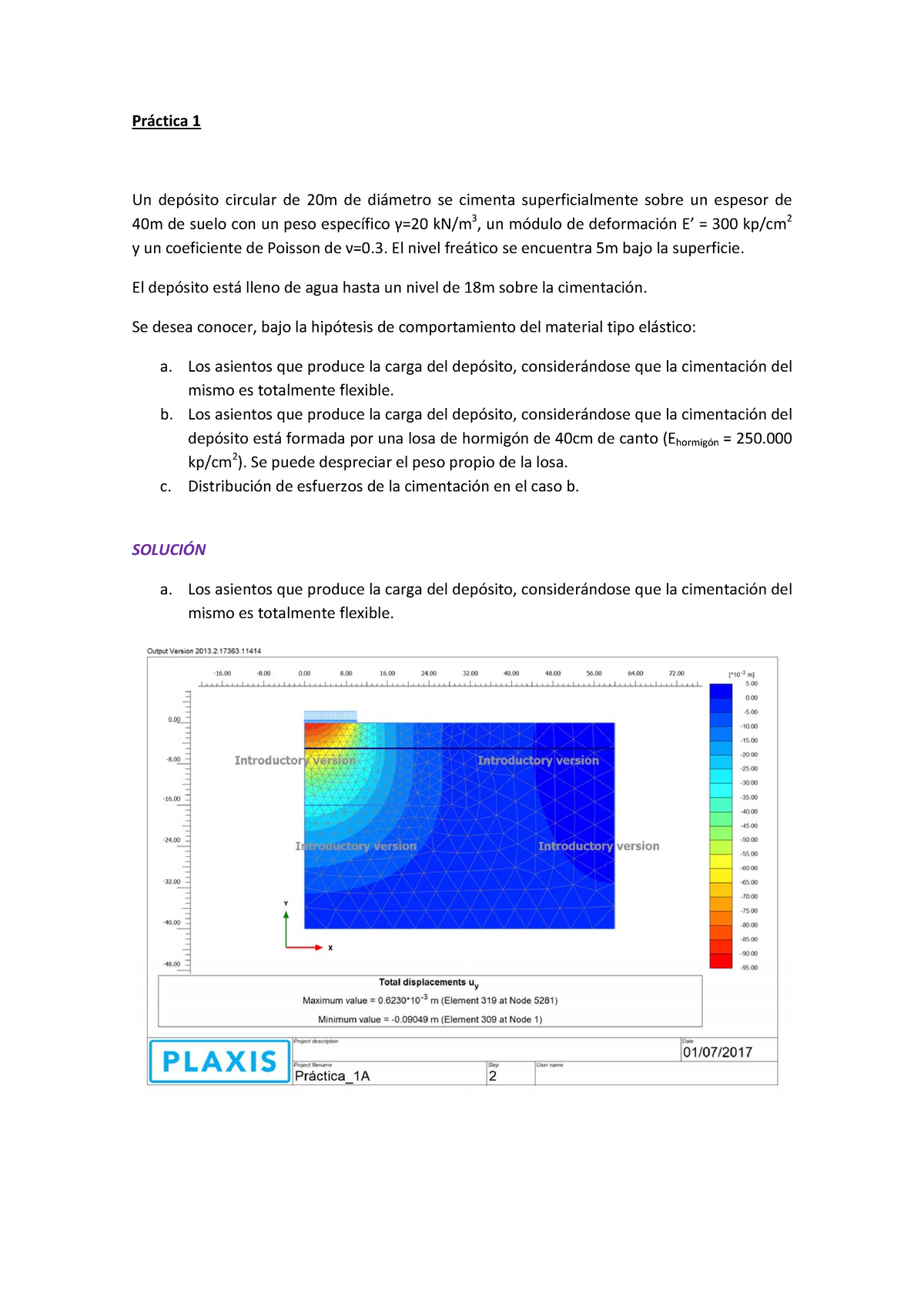 Prácticas Soluciones - Manual - Pr·ctica 1 Un DepÛsito Circular De 20m ...