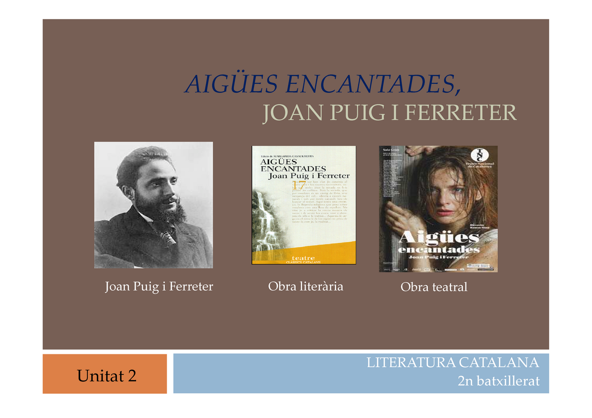 Català al Catà Literatura: Joan Puig i Ferreter, Aigües encantades