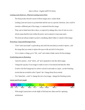 Aperture Assignment Notes - Tips and Tricks ; Assignment - Change the ...