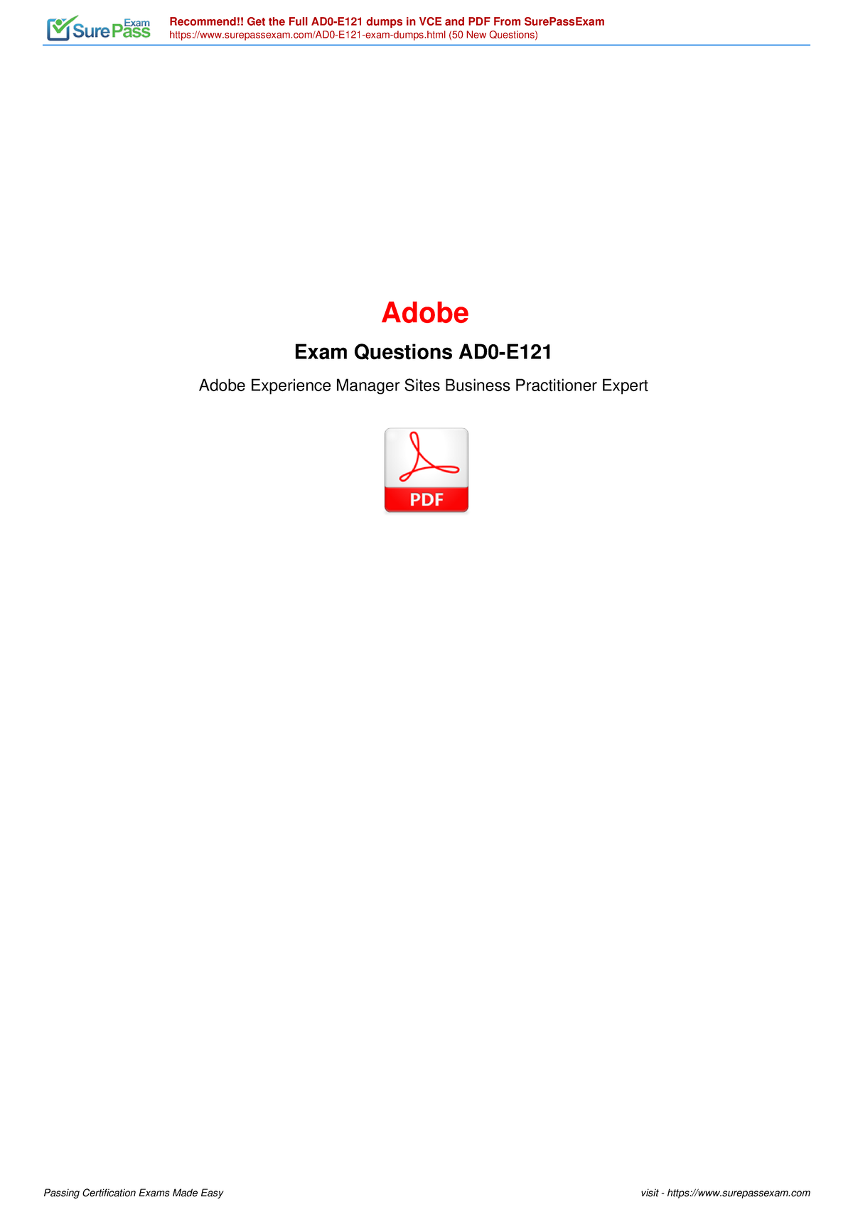 Actual AD0-E121 Test Pdf