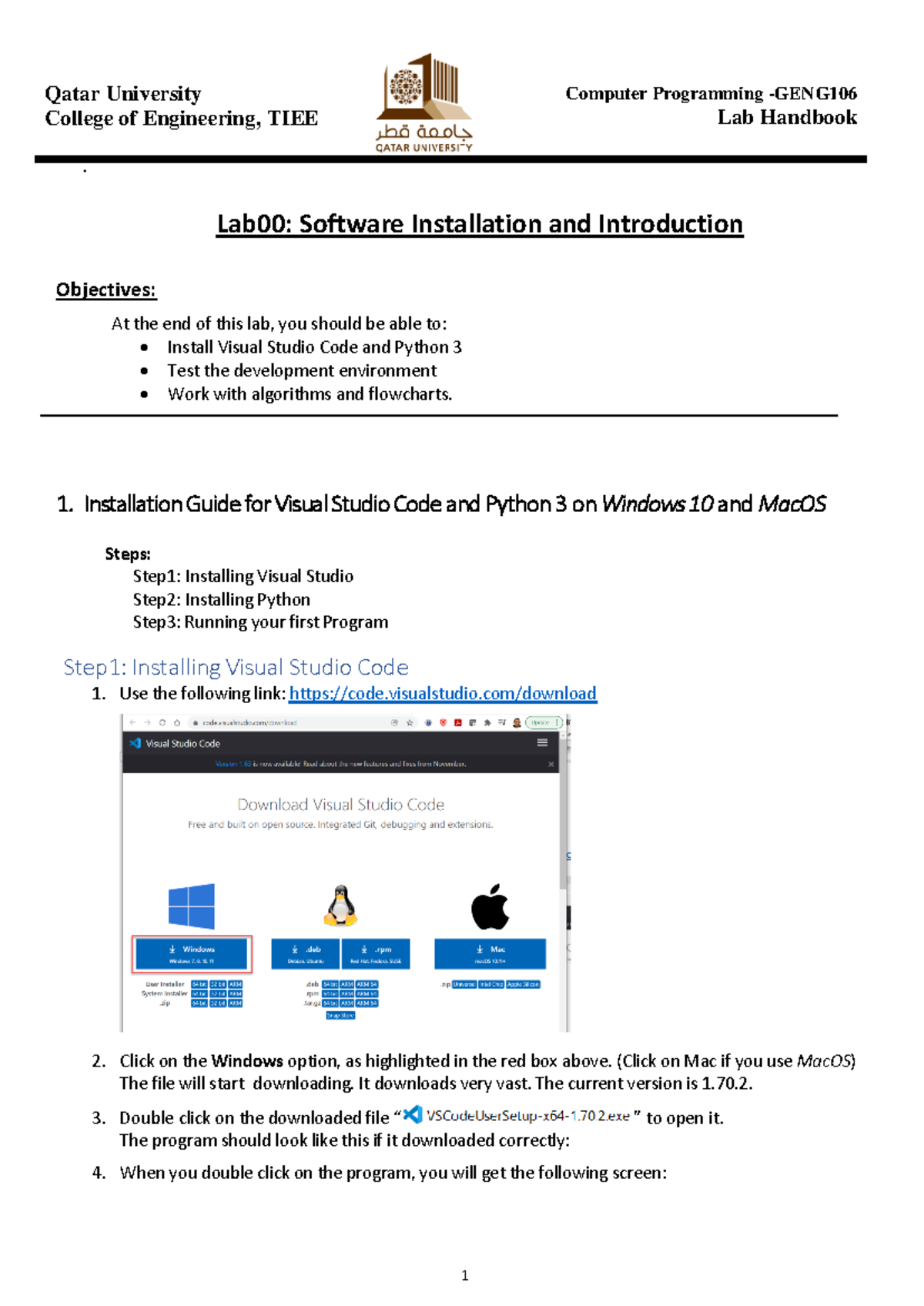 GENG-106 Lab00 - Computer Programming (Python) Practice Materials ...