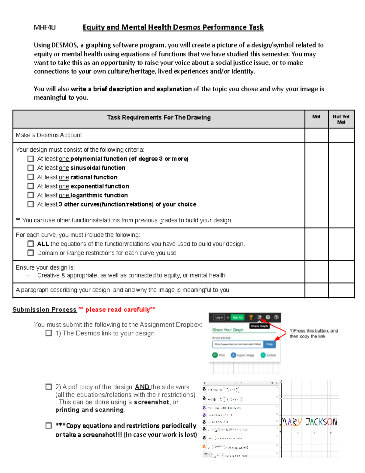 MHF4U0 Equity and Mental Health Desmos Performance Task (1) - MHF4U ...