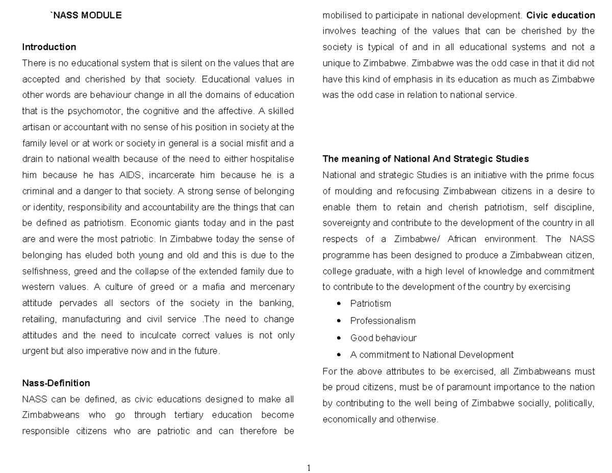 Nass Module 2008 Revised 6 lattest-83 - `NASS MODULE Introduction There ...