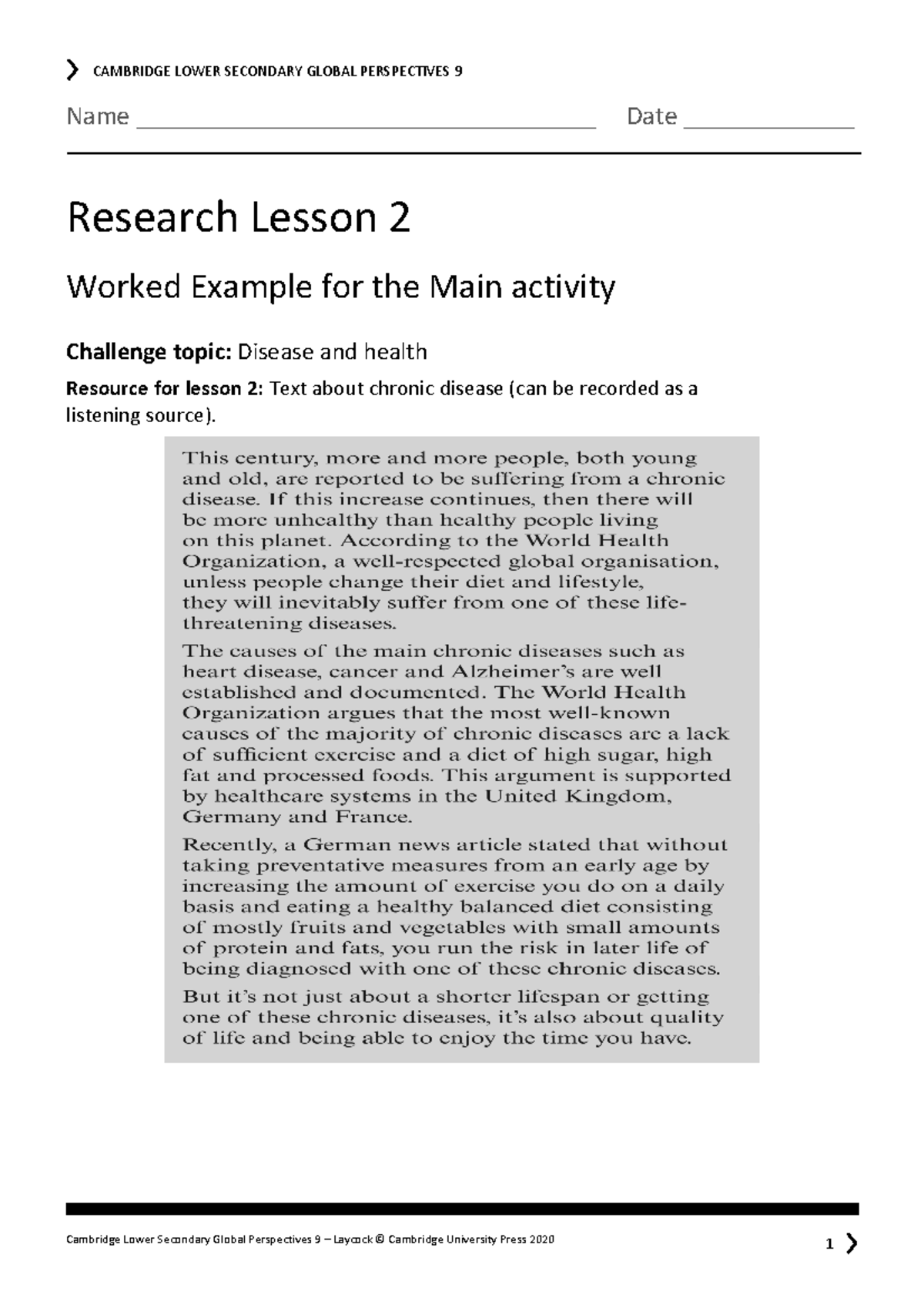Research Lesson 2 Worked Example for the Main activity (16) - CAMBRIDGE ...