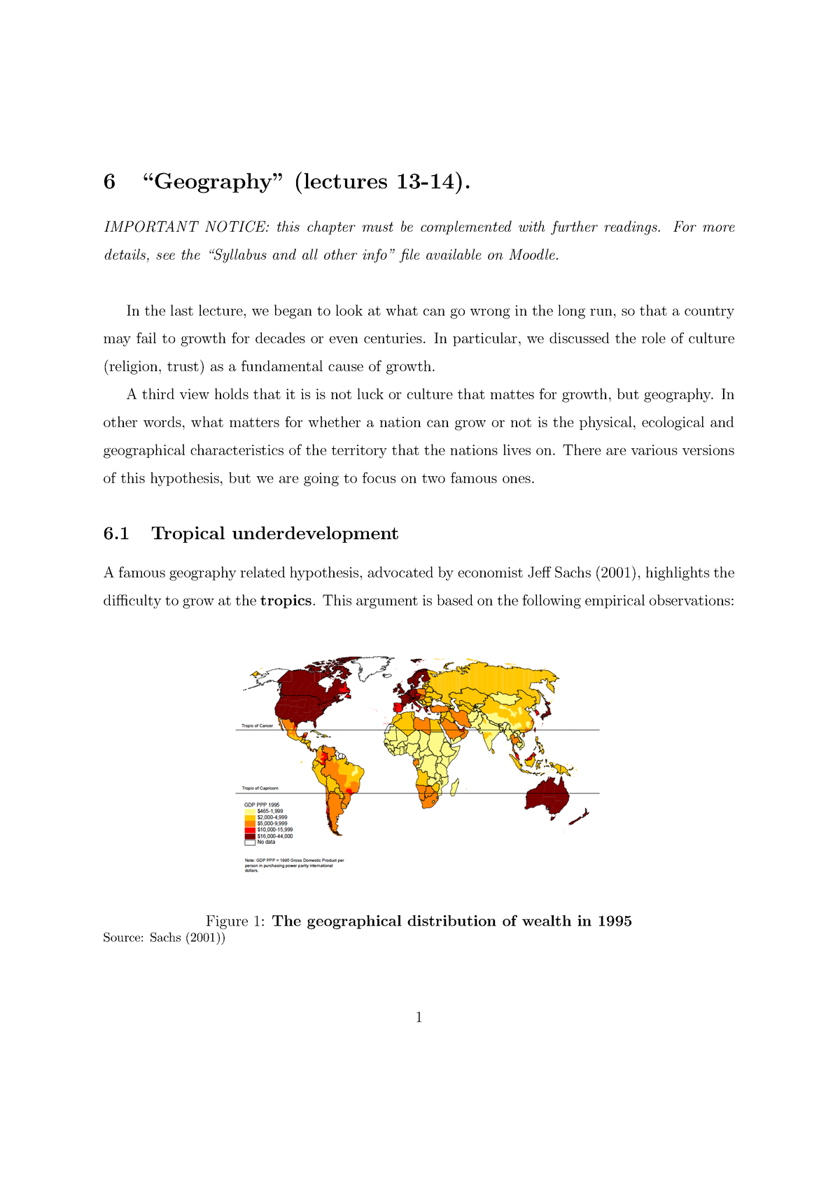 Lecture 13-14 Notes - 6 “Geography” (lectures 13-14). IMPORTANT NOTICE ...