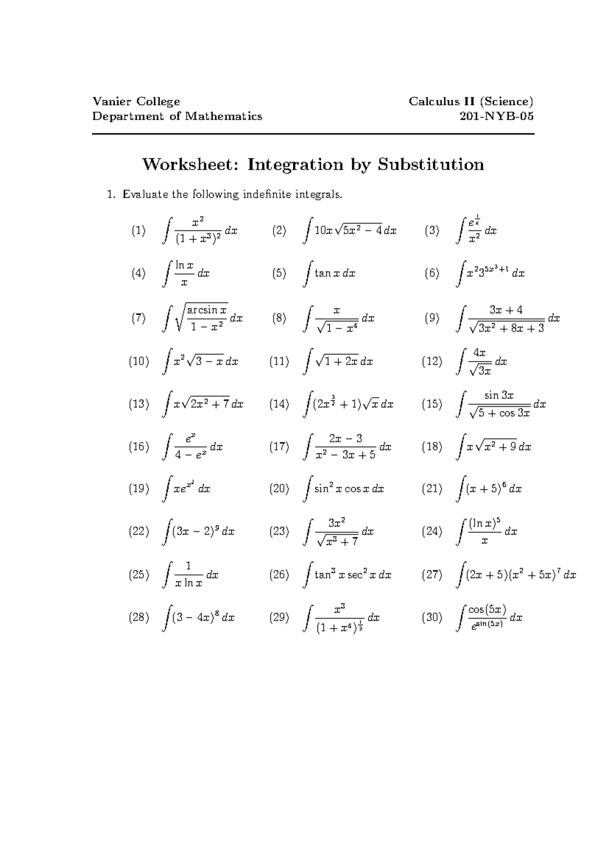 Calculus integral - /// - Vanier College Calculus II (Science ...