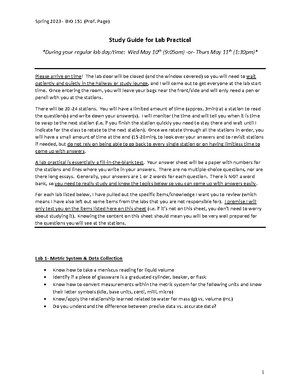 Micro bio lab study guide - BIO 205 - Studocu