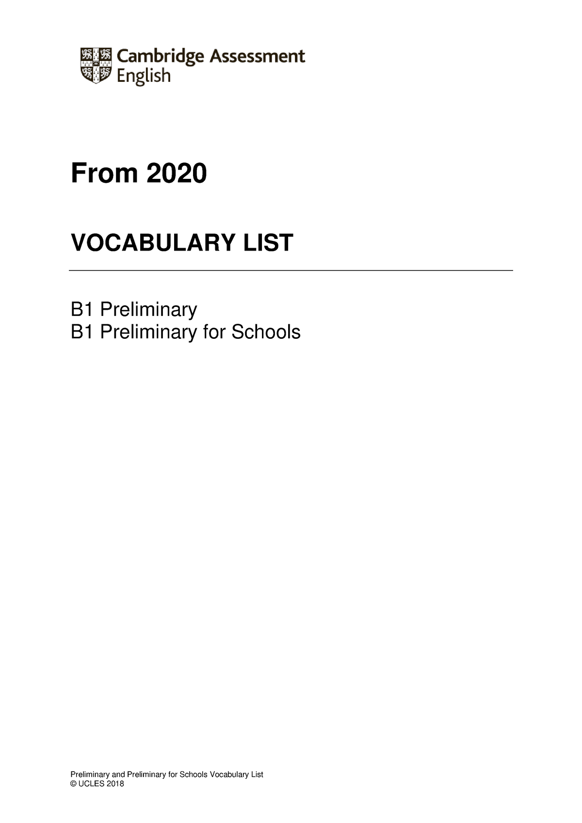 506887 B1 Preliminary 2020 Vocabulary List - Preliminary And ...