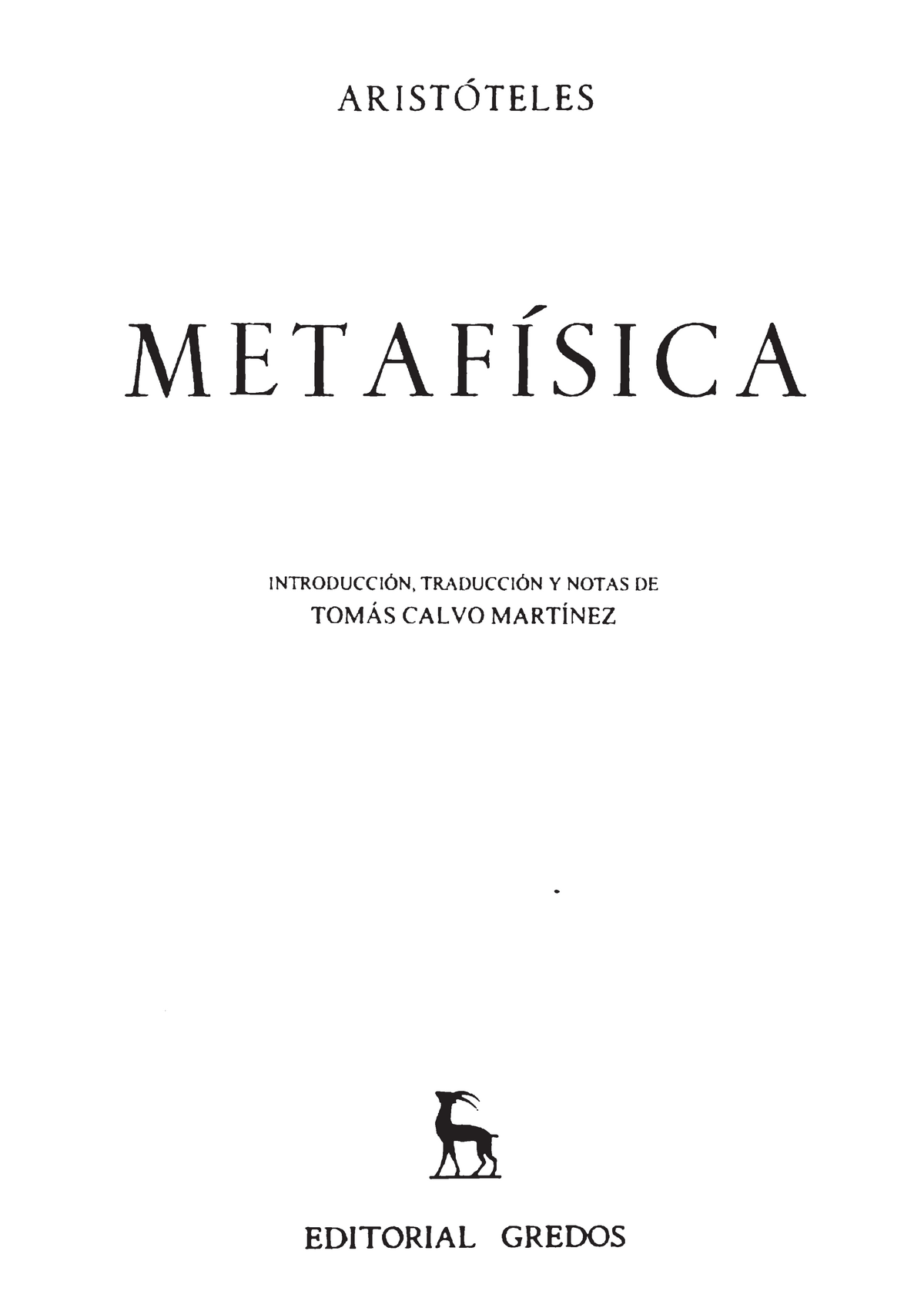 Aristoteles Metafisica Fil215 Studocu