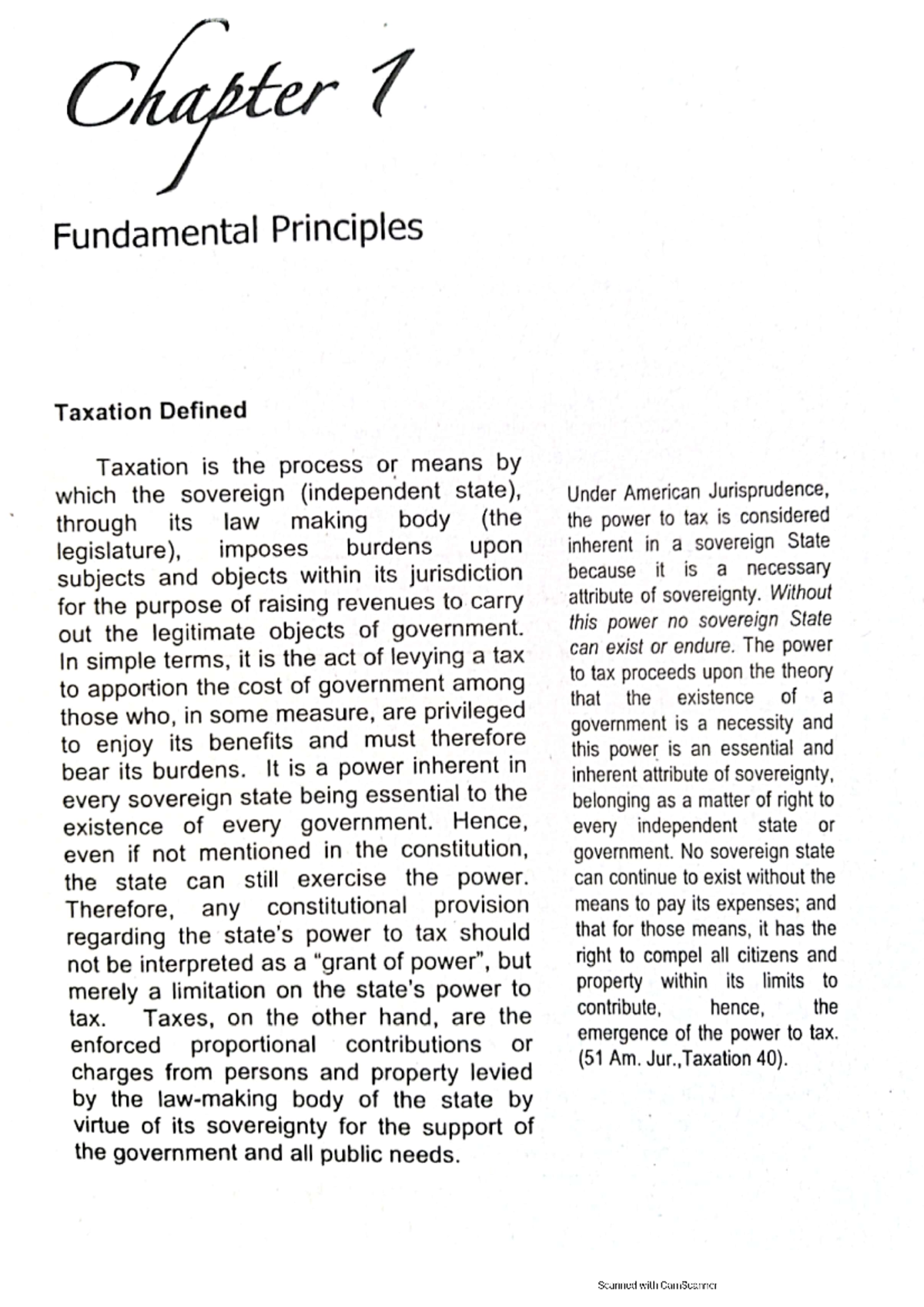 Fundamental principles of taxation - BS Accountancy - Studocu