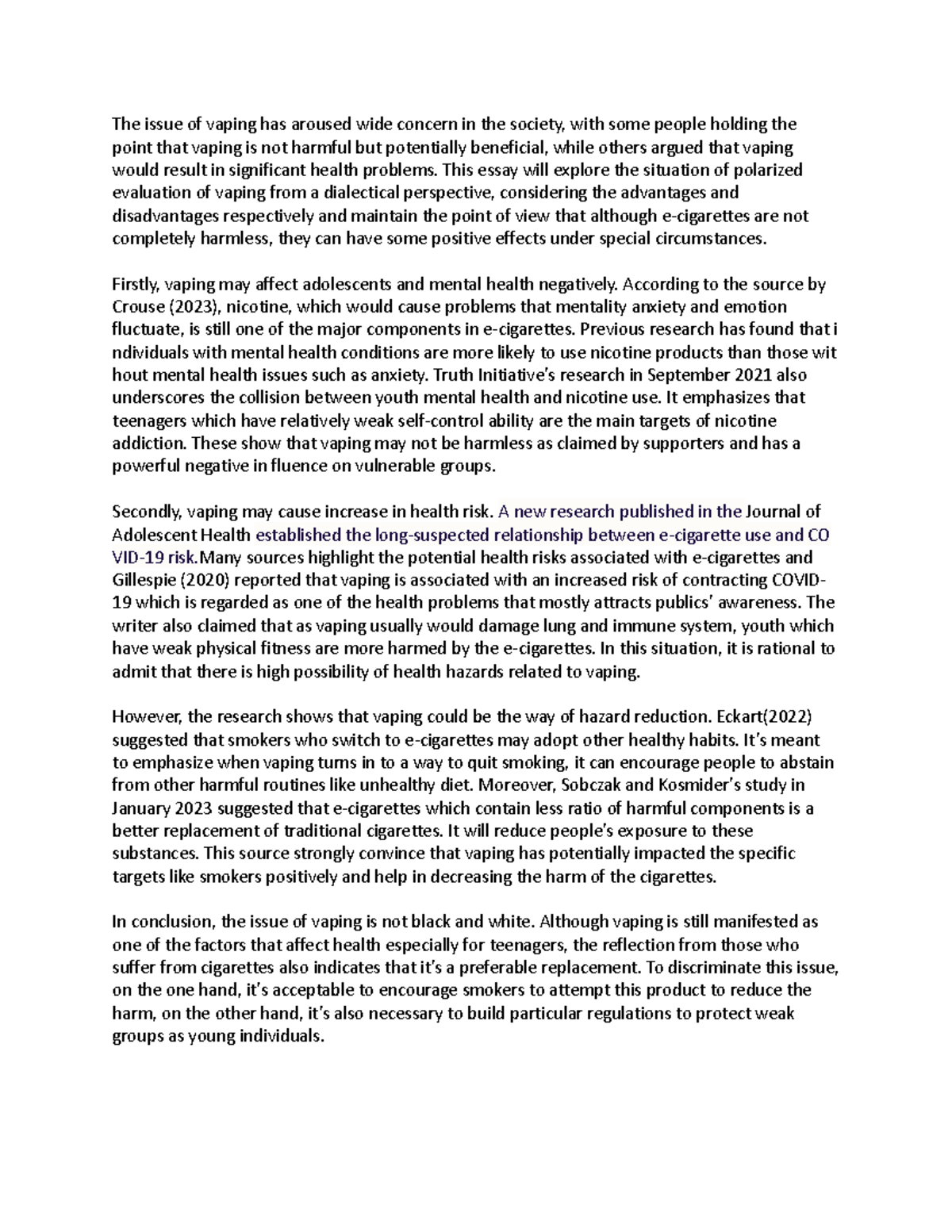 The issue of vaping has aroused wide concern in the society - This ...