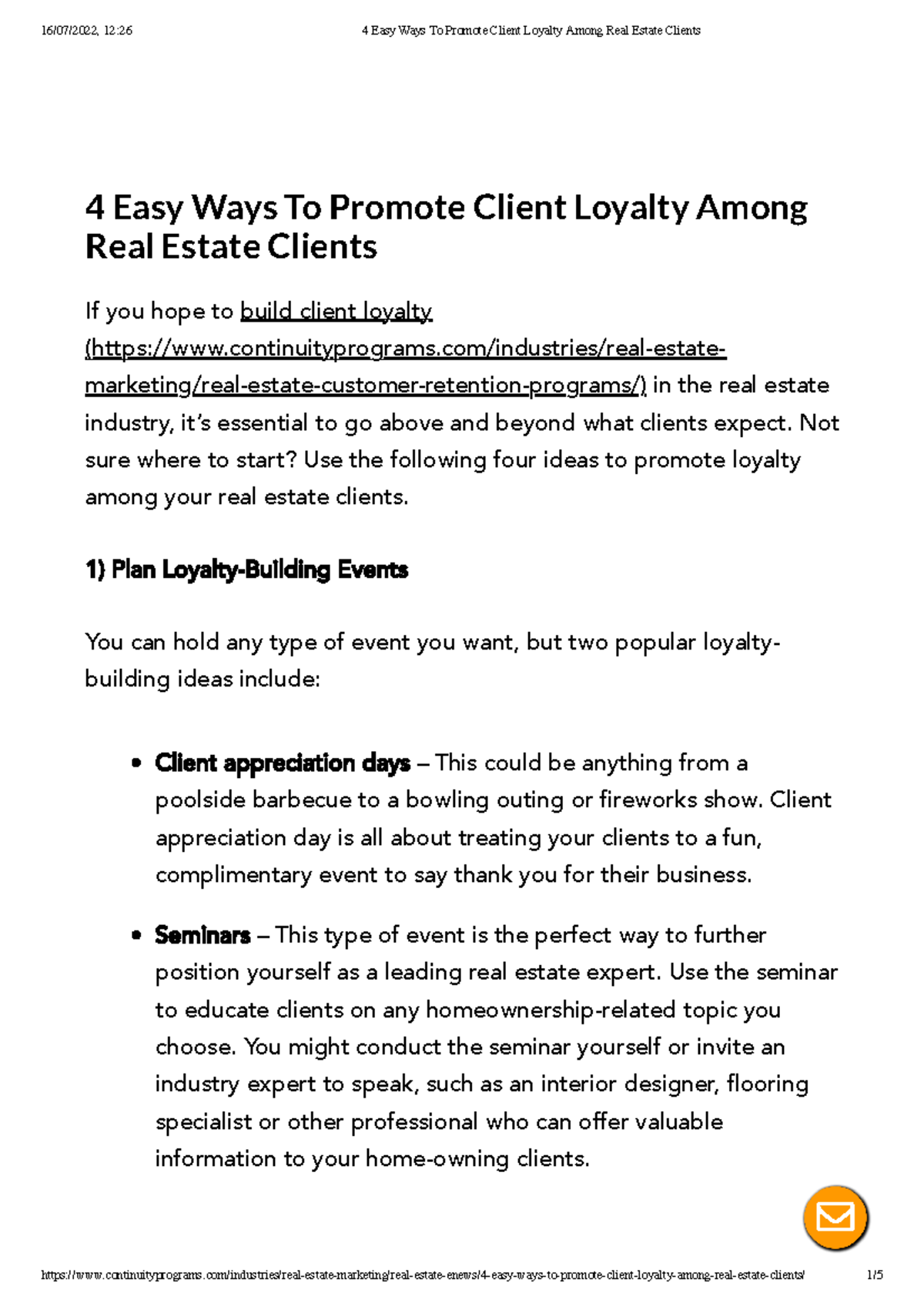 4 Easy Ways To Promote Client Loyalty Among Real Estate Clients - Not ...