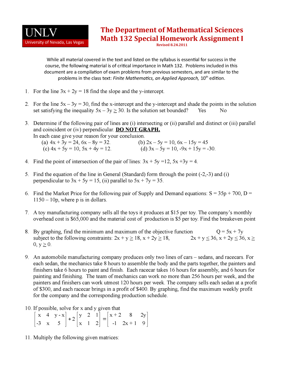 Econ 103 Hints Homework 1 Unlv University Of Nevada Las Vegas The Department Of Mathematical Studocu