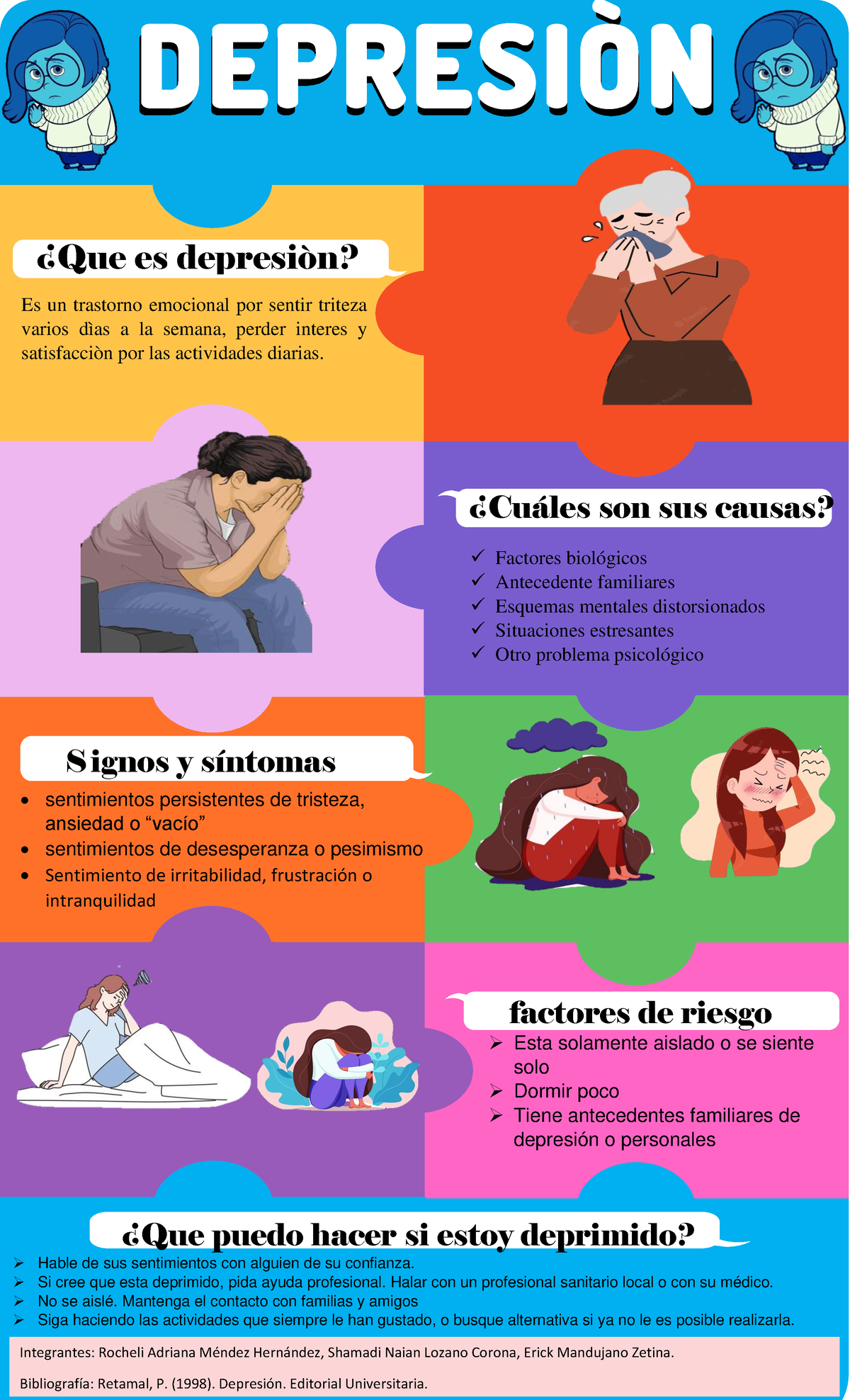 Infografia Depresion Depresi“n Es Un Trastorno Emocional Por Sentir Triteza Varios Dìas A La 2977