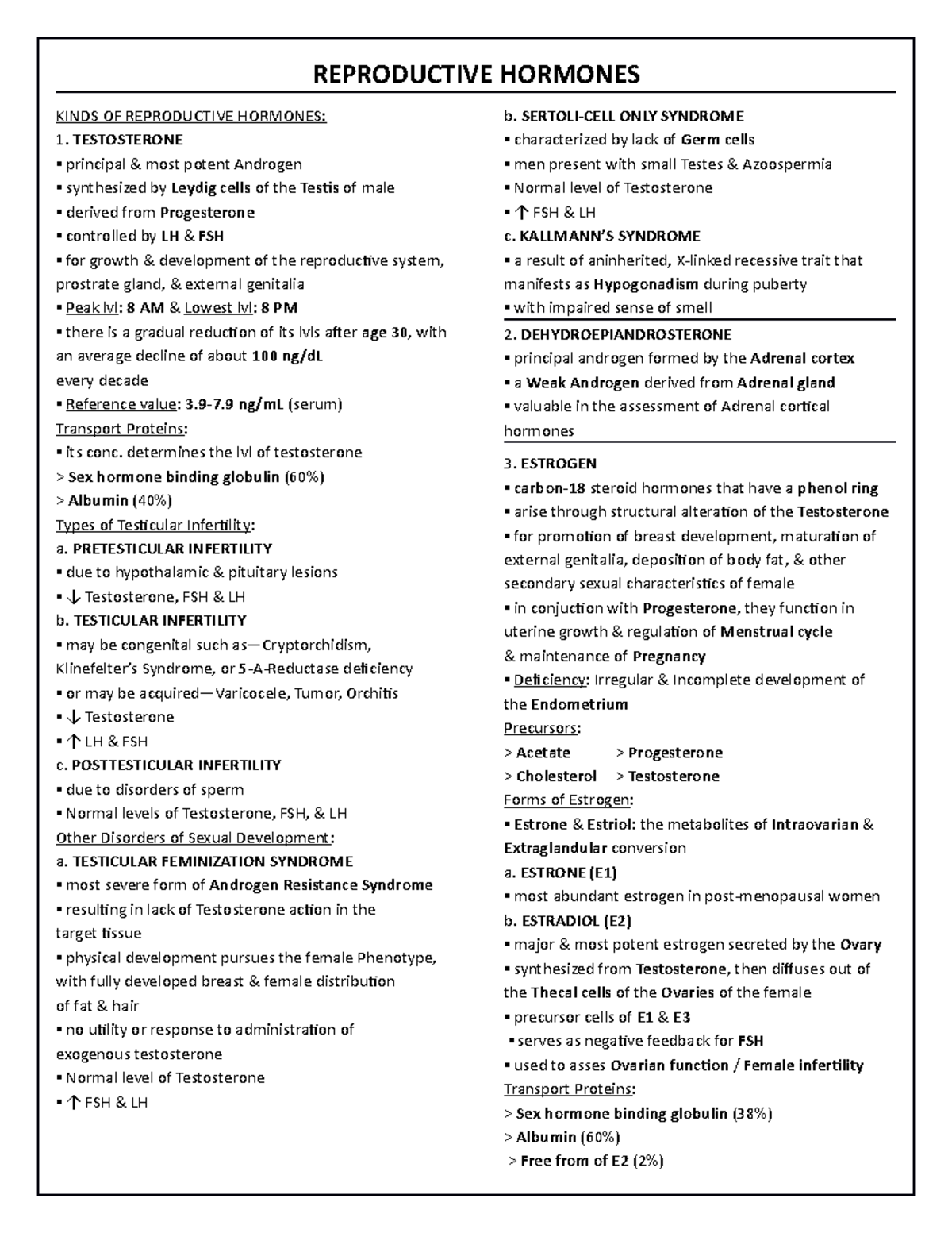 7. Reproductive Hormones - REPRODUCTIVE HORMONES KINDS OF REPRODUCTIVE ...