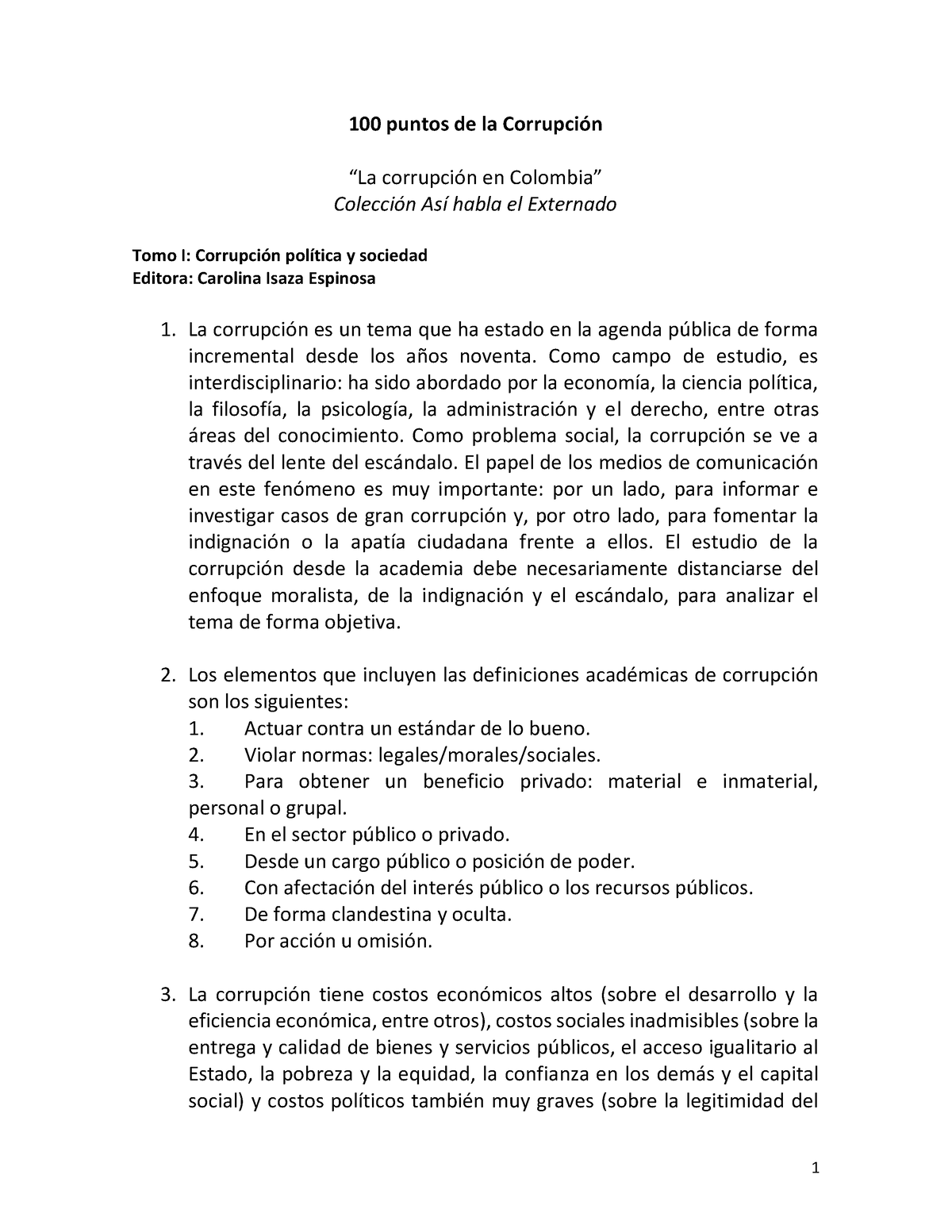 100 puntos de la corrupci Ã³n en colobia 100 puntos de la corrupciÛn