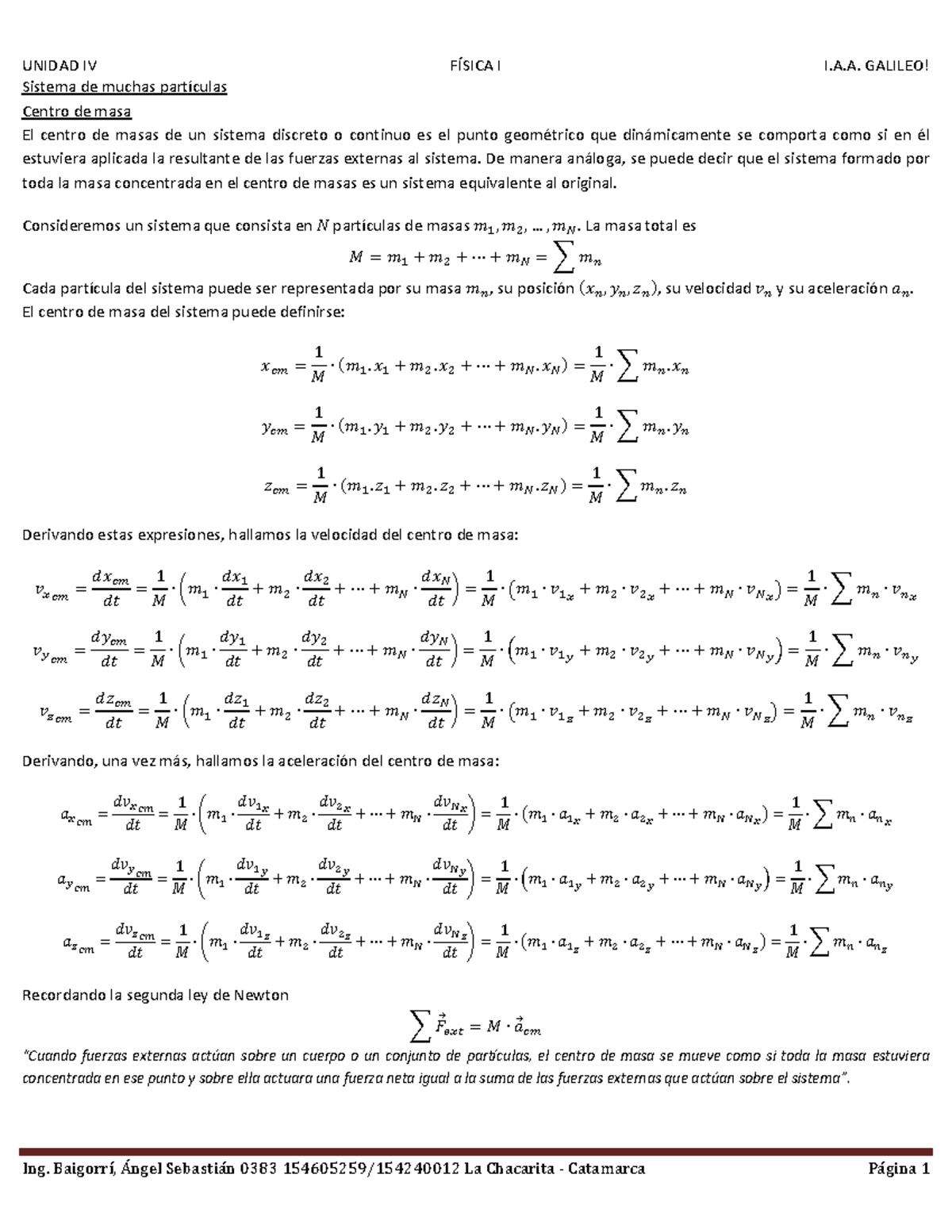 Unidad IV - Resumen De La Bolilla N°4 Del Examen De Física 1 - UNIDAD ...