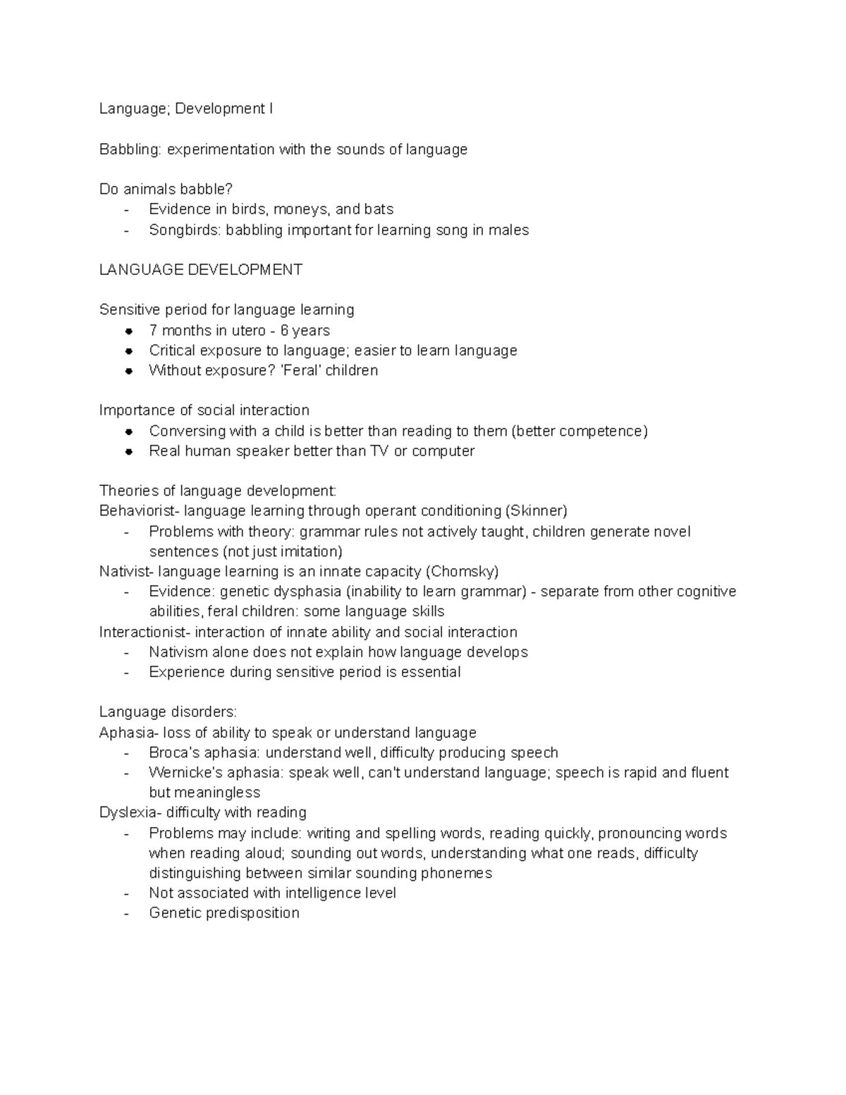 Social psychology - Language; Development I Babbling: experimentation ...