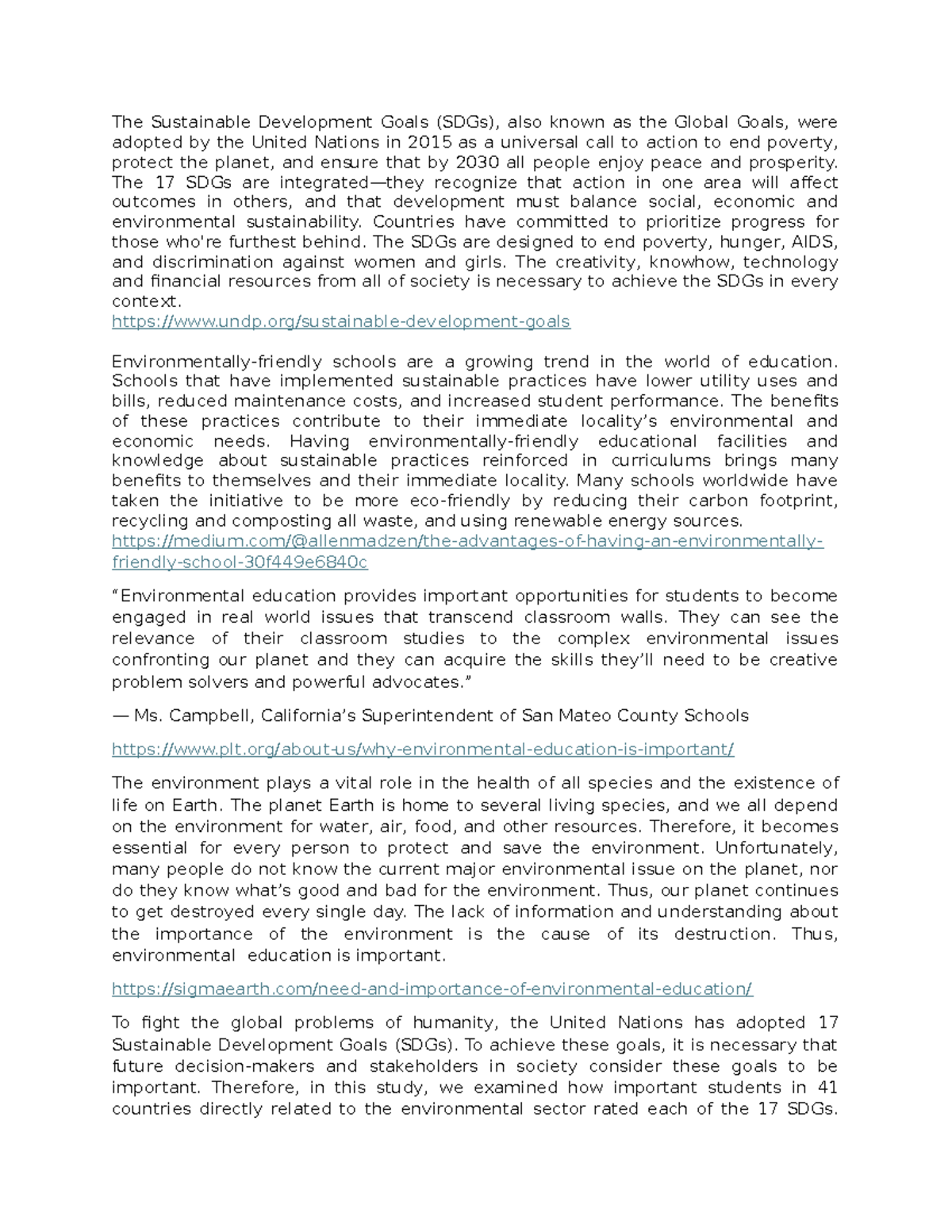 The Sustainable Development Goals - The 17 SDGs are integrated—they ...