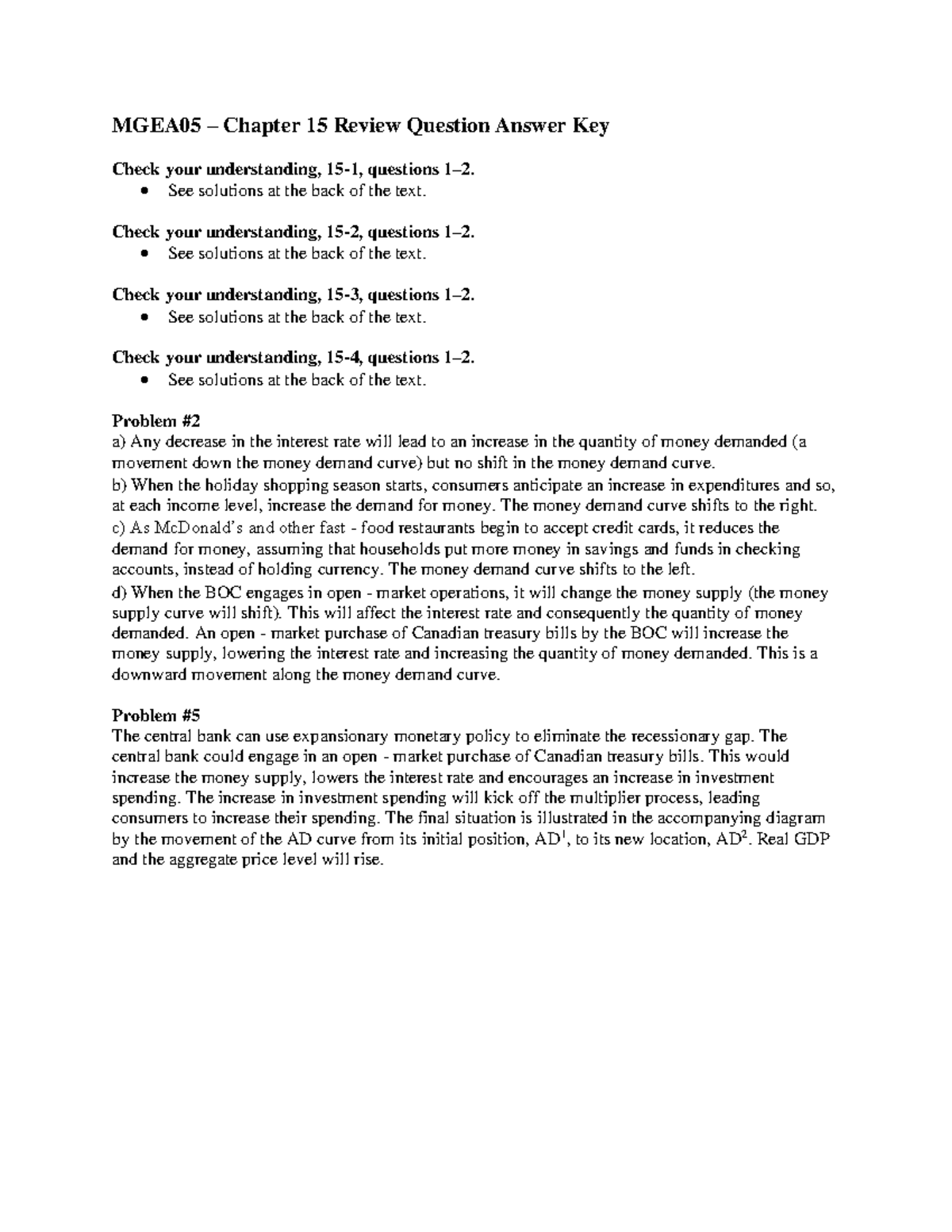 MGEA05 Chapter 15 RQ Solutions - MGEA05 – Chapter 15 Review Question ...