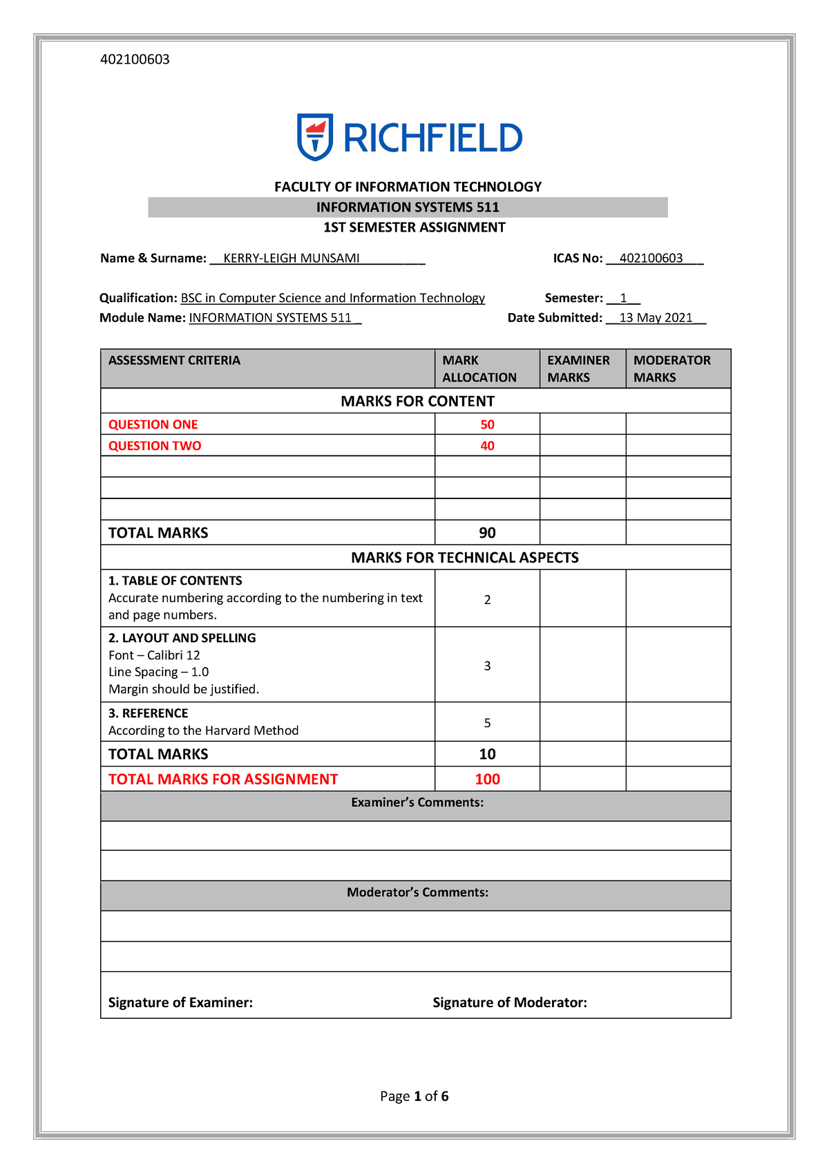 Information systems - FACULTY OF INFORMATION TECHNOLOGY INFORMATION ...