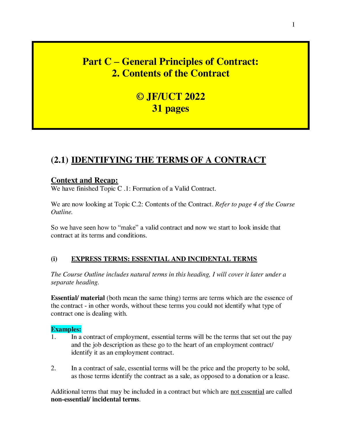 contents-of-a-contract-notes-2022-2-identifying-the-terms-of-a