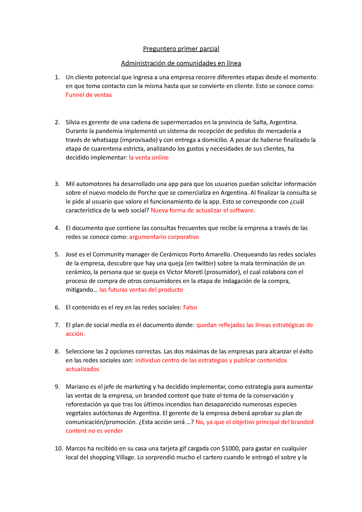 Preguntero Primer Parcial Administración De Comunidades En Línea ...