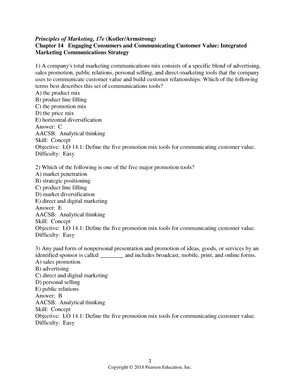 Chapter 8 - Test - 1 Principles Of Marketing, 17e (Kotler/Armstrong ...