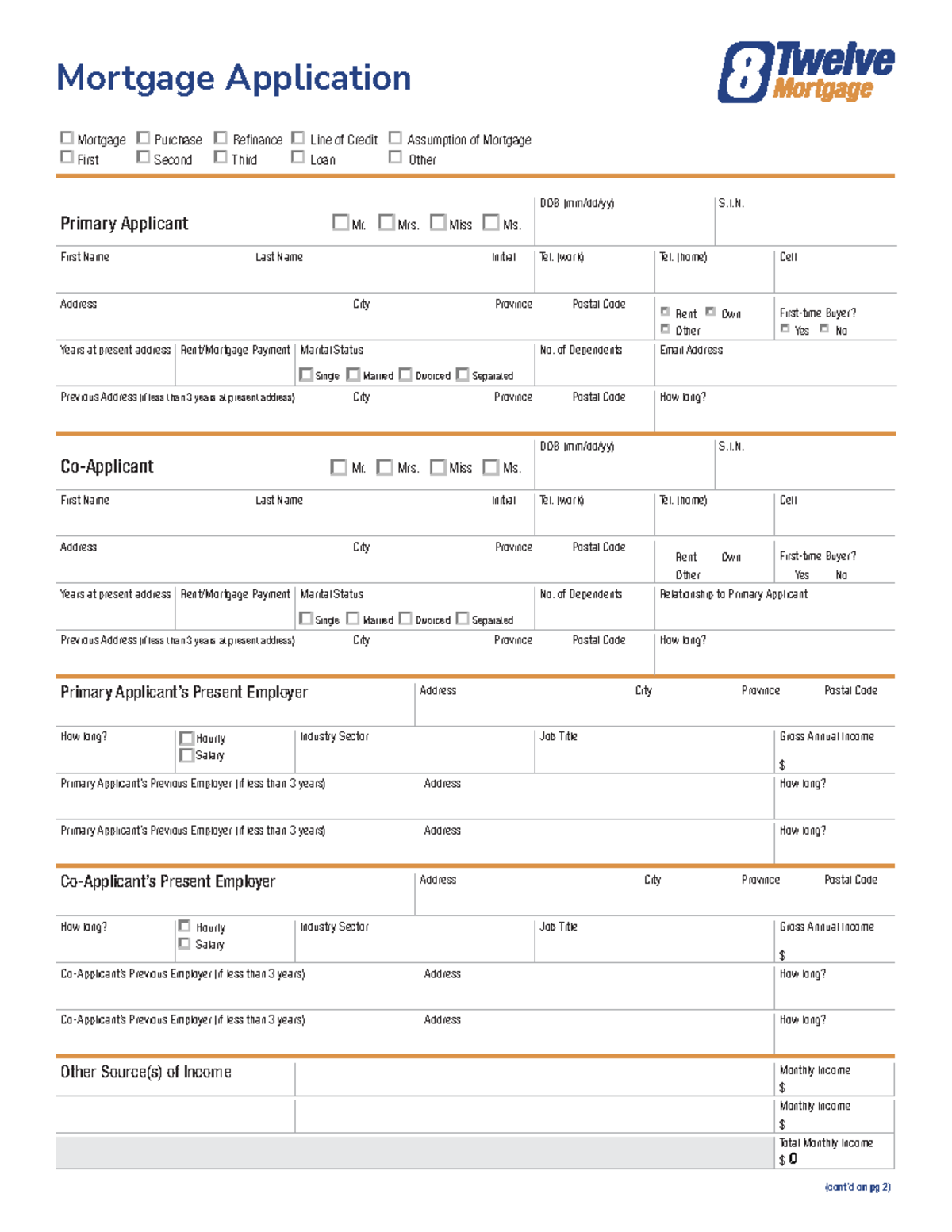 20230912 8TPN Mortgage Application Fillable Mortgage Purchase