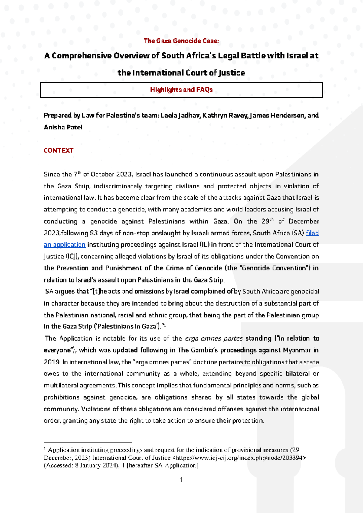 The Gaza Genocide Case A Comprehensive Overview of South Africas Legal