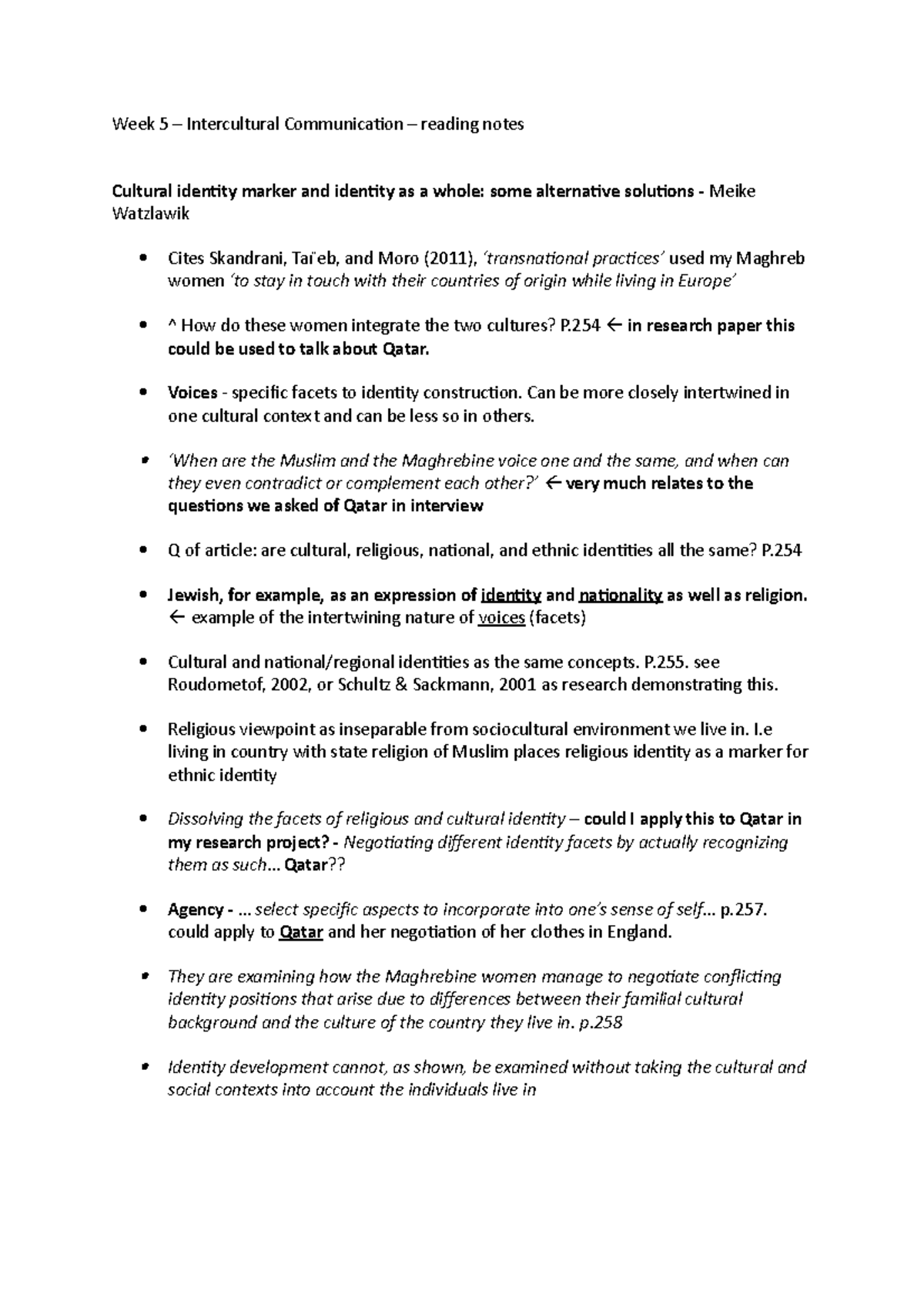 Week 5 – Intercultural Communication – reading notes - Week 5 ...