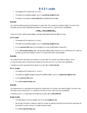 8 4 2 1 code - 8 4 2 1 code - 8 4 2 1 code The weights of this code are ...