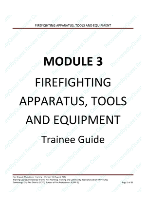 Module 4 Fire Suppression and Control - Bureau of Fire Protection ...